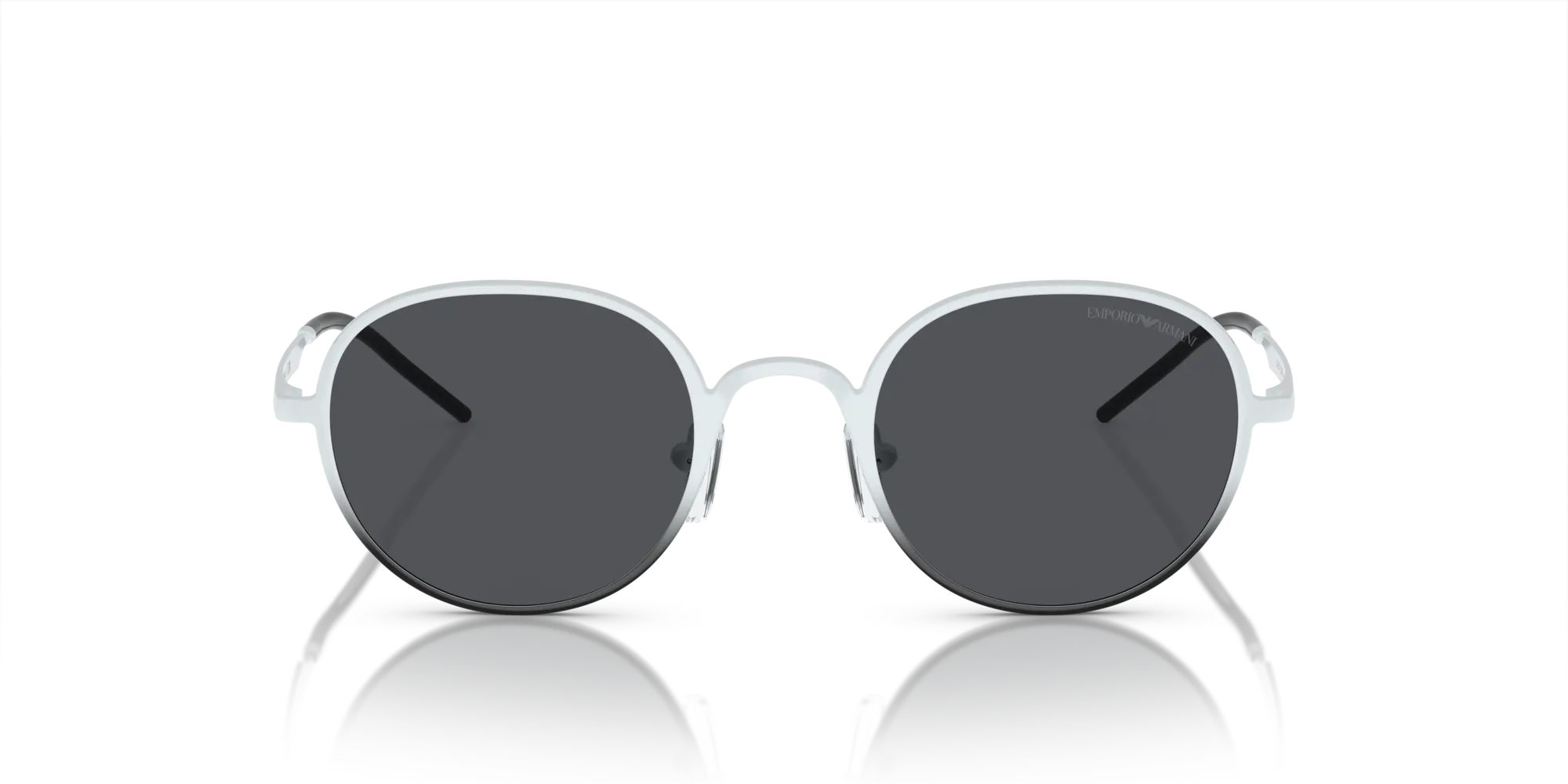 Emporio Armani EA2151 337387 Occhiali da sole Metallo Bianco Grigio Rotonda Normale - immagine 3