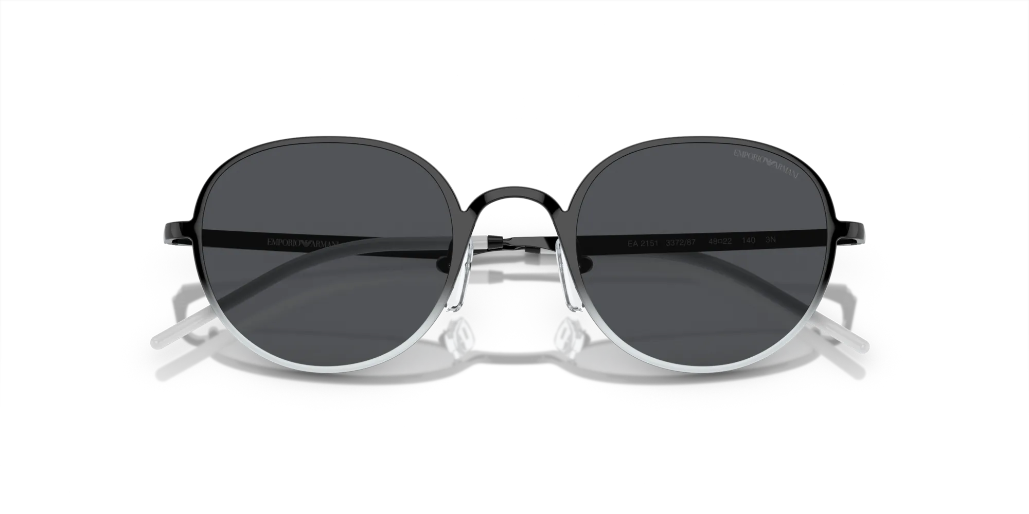 Emporio Armani EA2151 337287 Occhiali da sole Metallo Nero Grigio Rotonda Normale - immagine 2