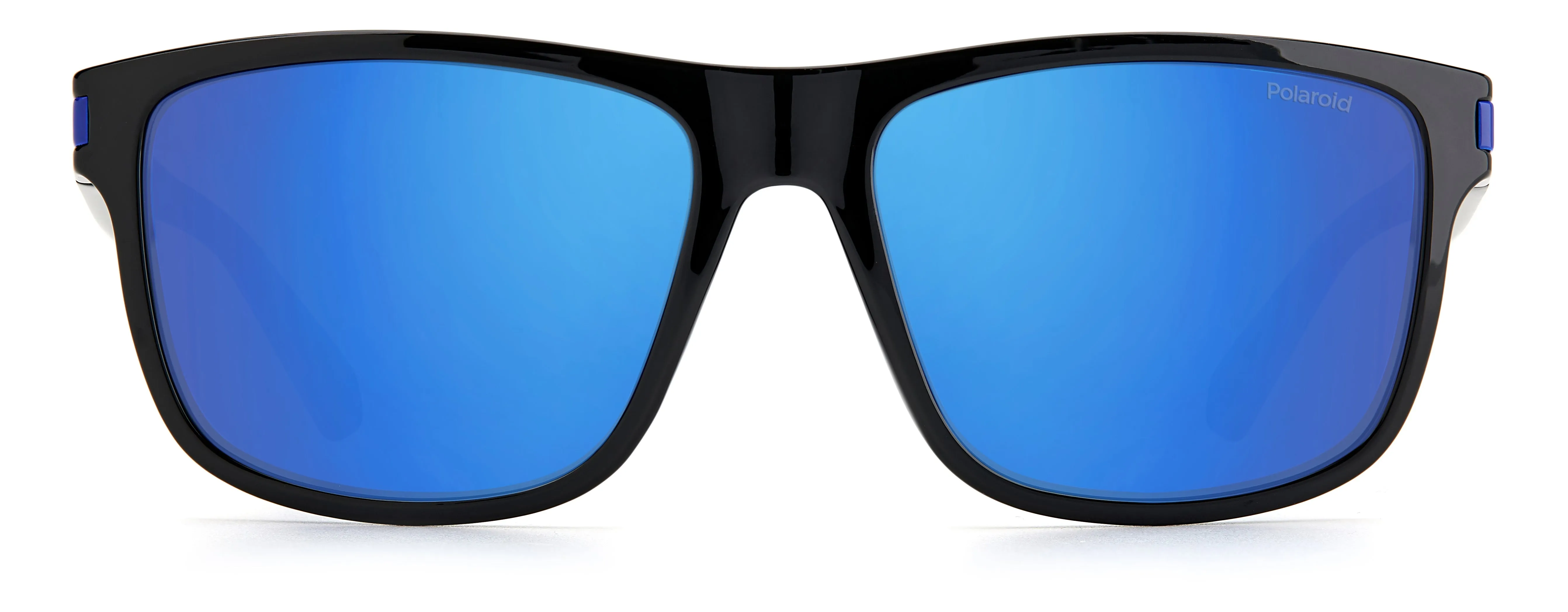 Polaroid PLD 2123/S D51/5X Occhiali da sole Plastica Nero Blu Squadrata Specchiato - immagine 2