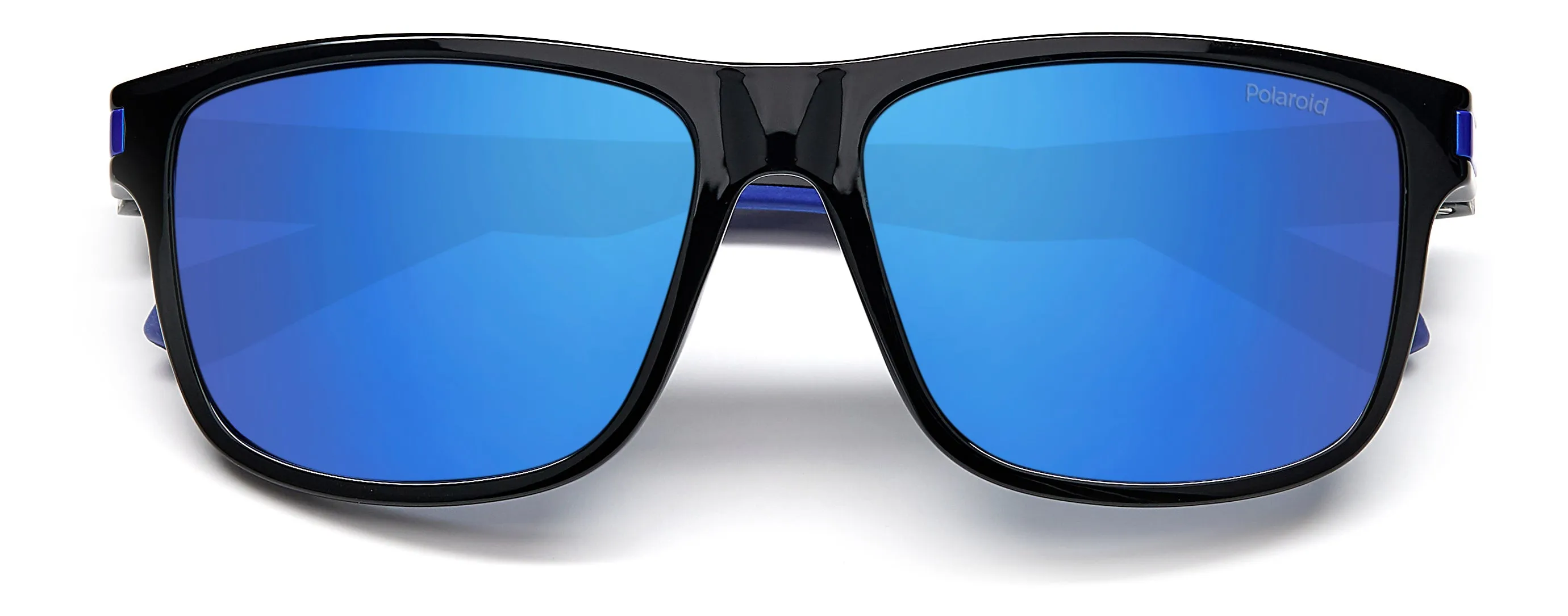 Polaroid PLD 2123/S D51/5X Occhiali da sole Plastica Nero Blu Squadrata Specchiato - immagine 3
