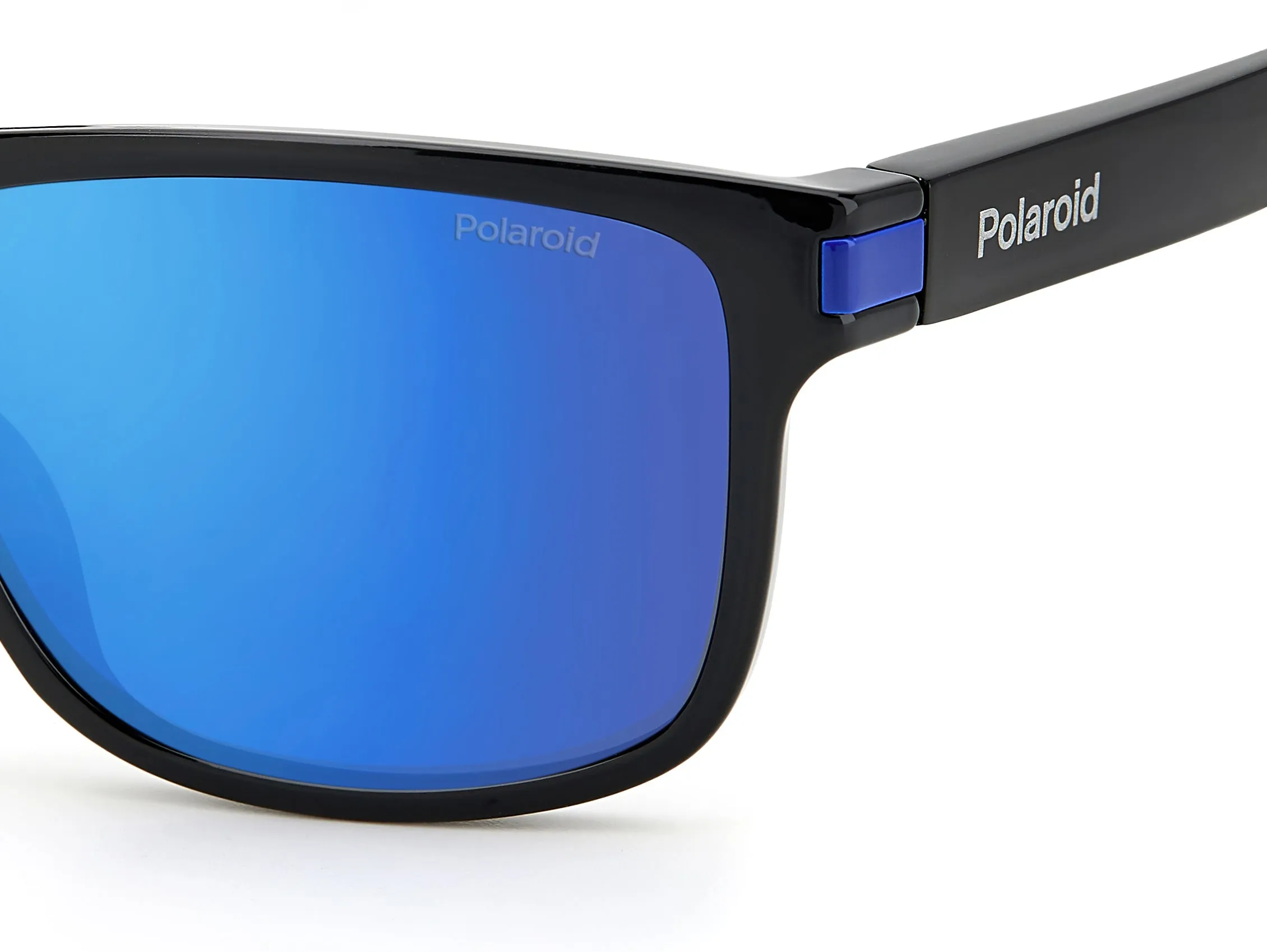 Polaroid PLD 2123/S D51/5X Occhiali da sole Plastica Nero Blu Squadrata Specchiato - immagine 4