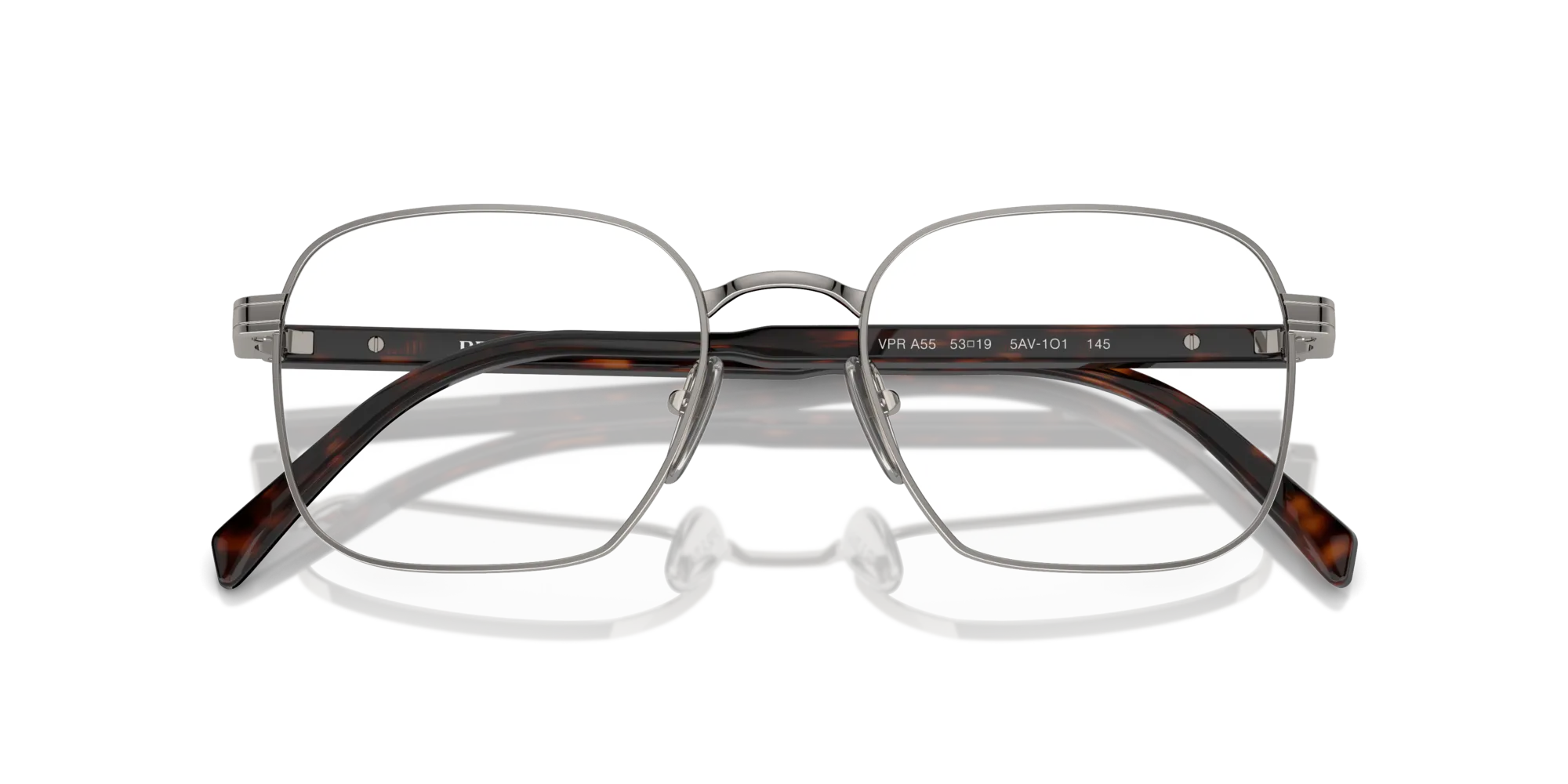 Prada PR A55V 5AV1O1 Montature da vista Metallo Grigio Squadrata Normale - immagine 2