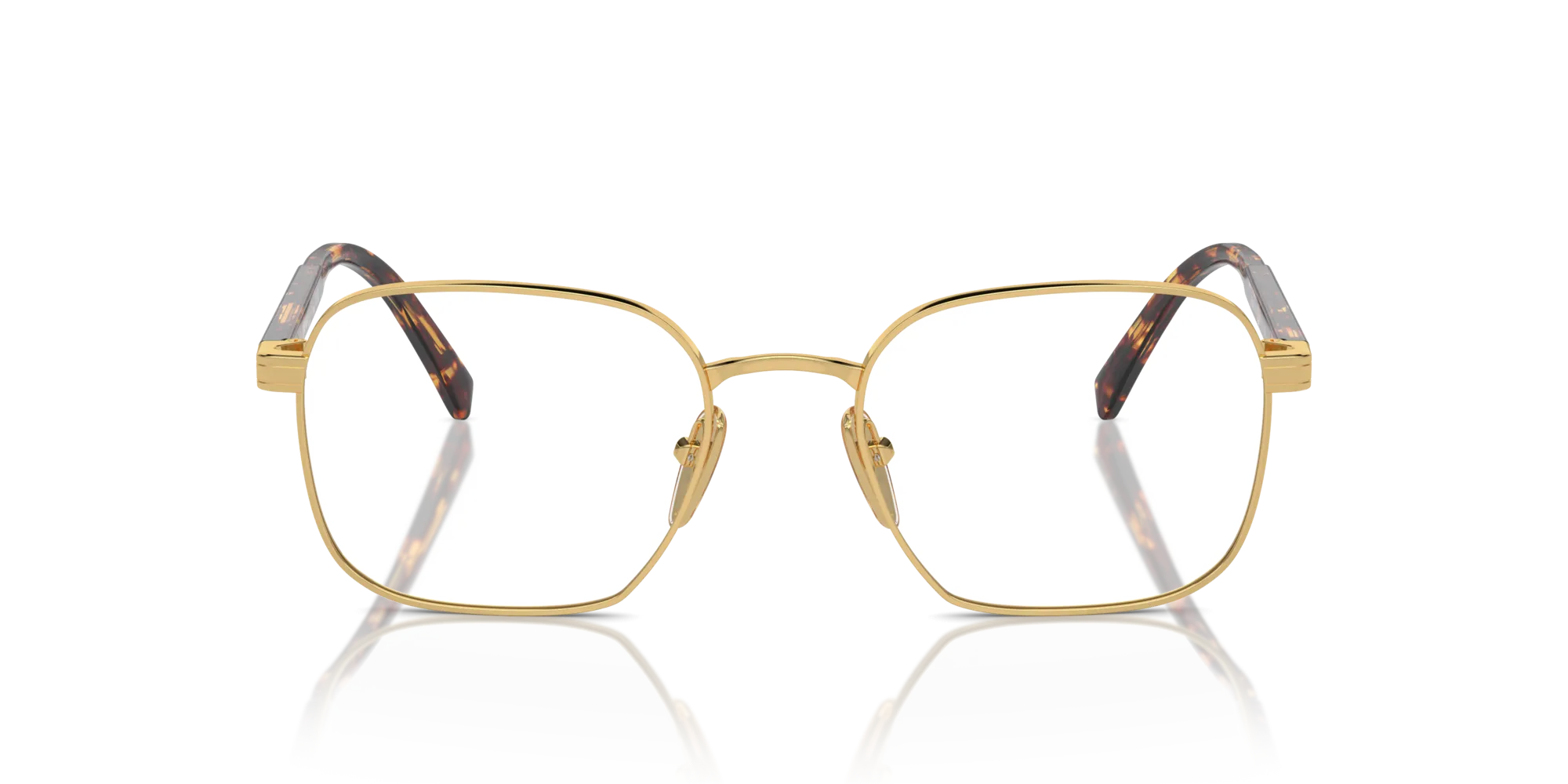 Prada PR A55V 5AK1O1 Montature da vista Metallo Oro Squadrata Normale - immagine 3
