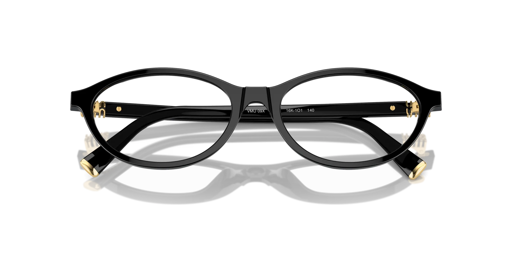 Miu Miu MU 09XV 16K1O1 Montature da vista Acetato Nero Trasparente Rotonda Normale - immagine 2