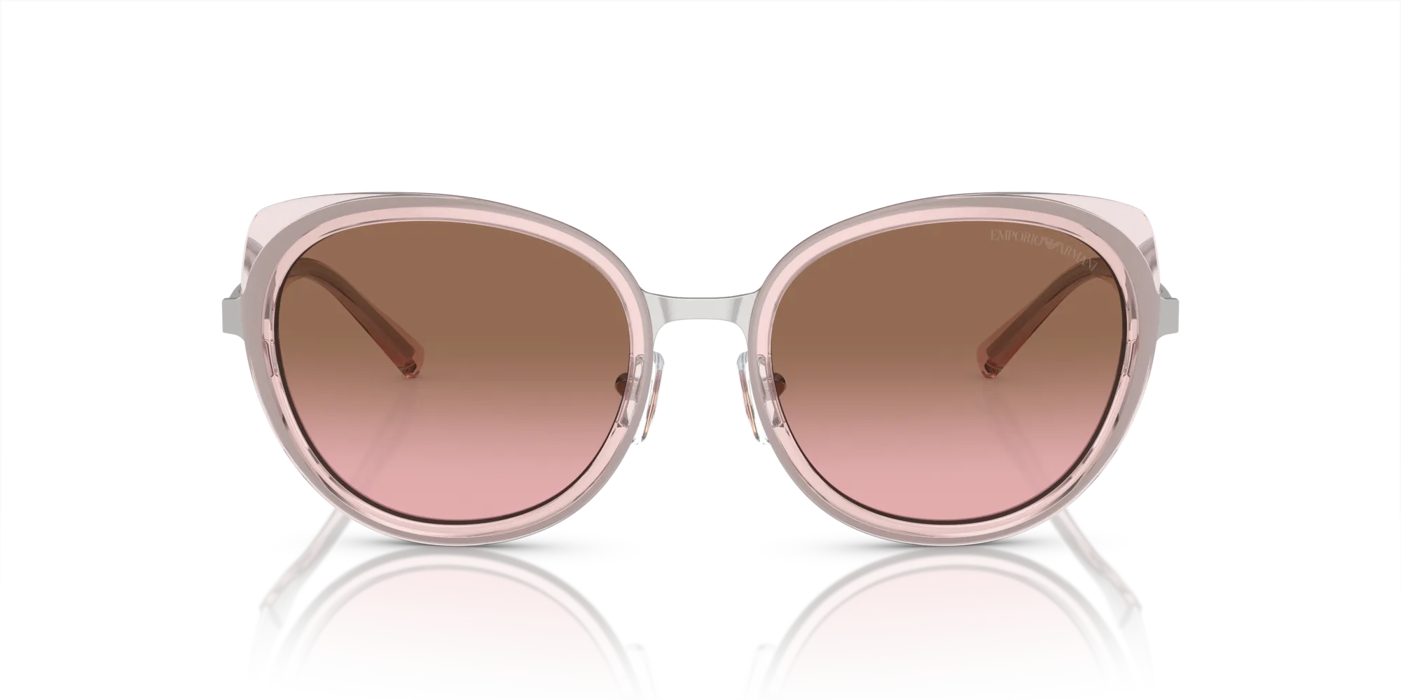 Emporio Armani EA2146 336414 Occhiali da sole Metallo Argento Rosa Rotonda Normale Sfumato - immagine 3