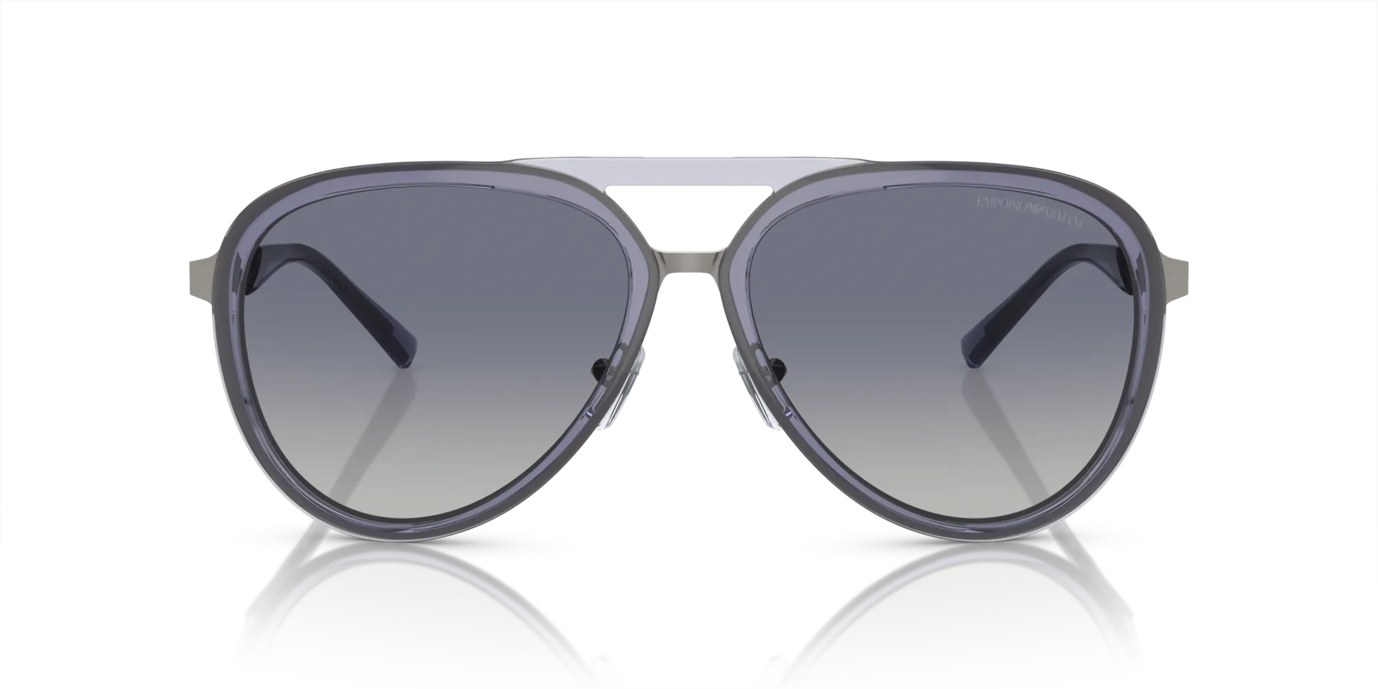 Emporio Armani EA2145 33584L Occhiali da sole Metallo Blu Blu Pilot Normale Sfumato - immagine 3