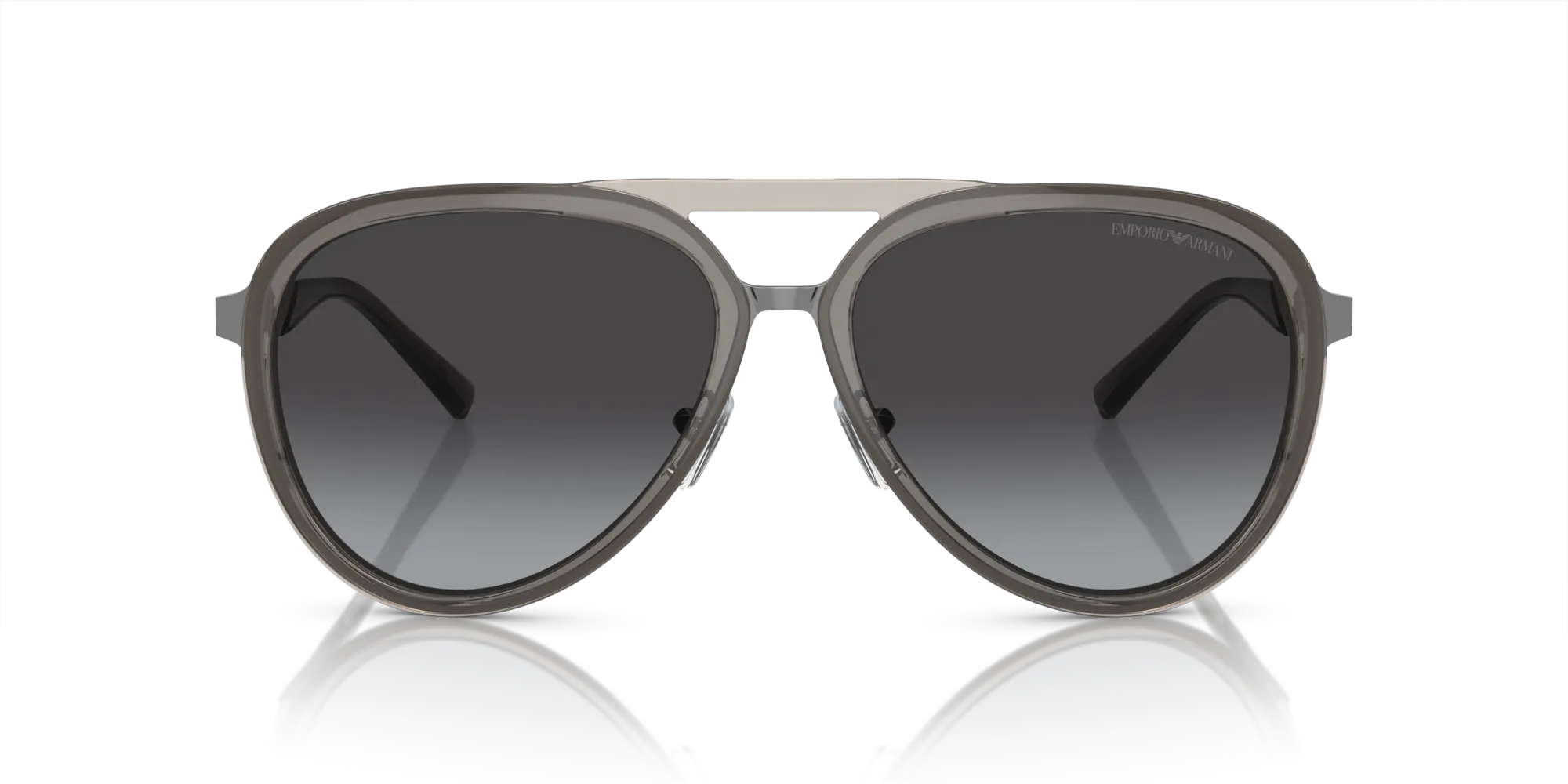 Emporio Armani EA2145 33578G Occhiali da sole Metallo Grigio Grigio Pilot Normale Sfumato - immagine 3