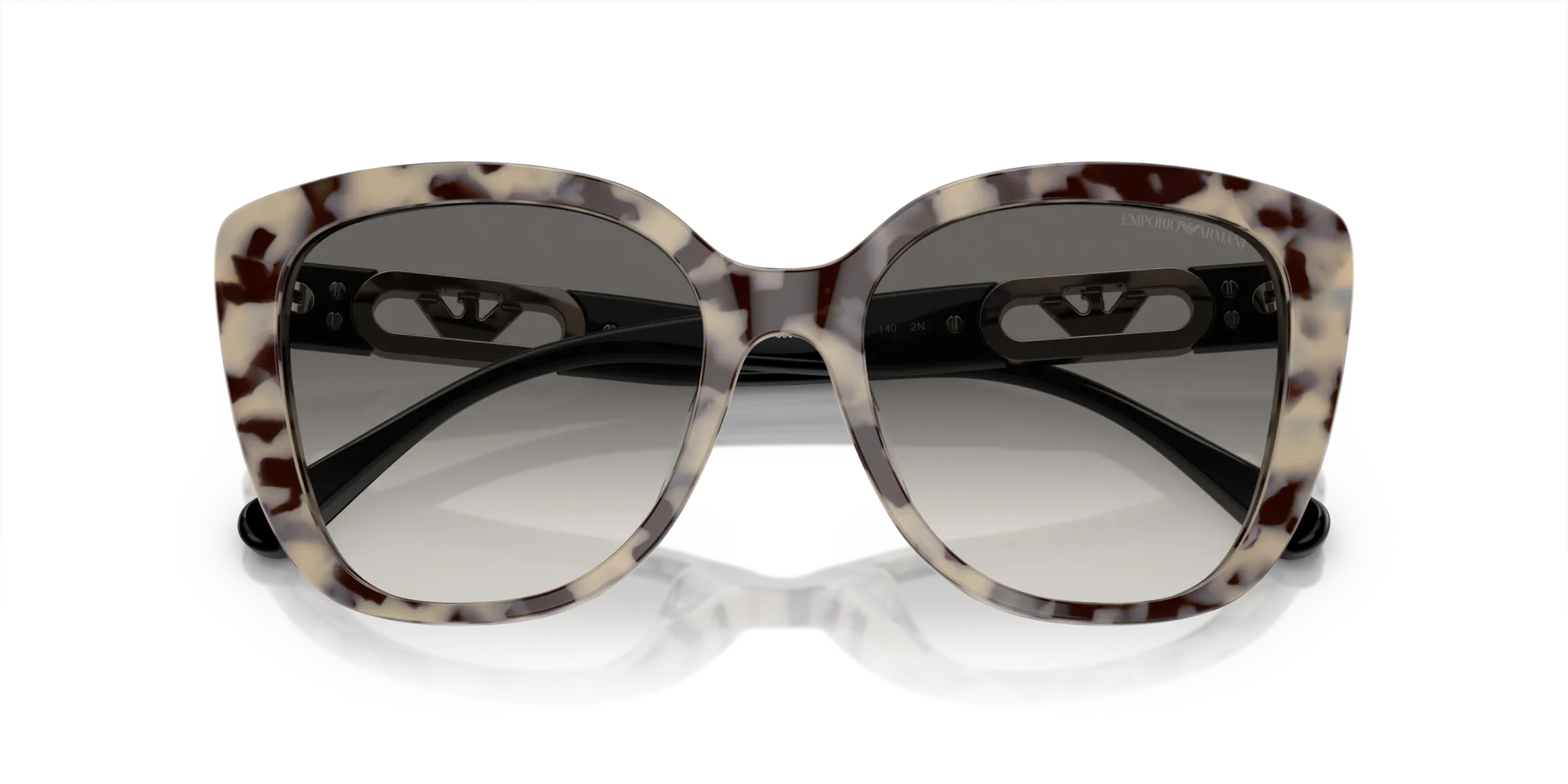 Emporio Armani EA4214U 605811 Occhiali da sole Acetato Marrone Grigio Farfalla Normale Sfumato - immagine 2
