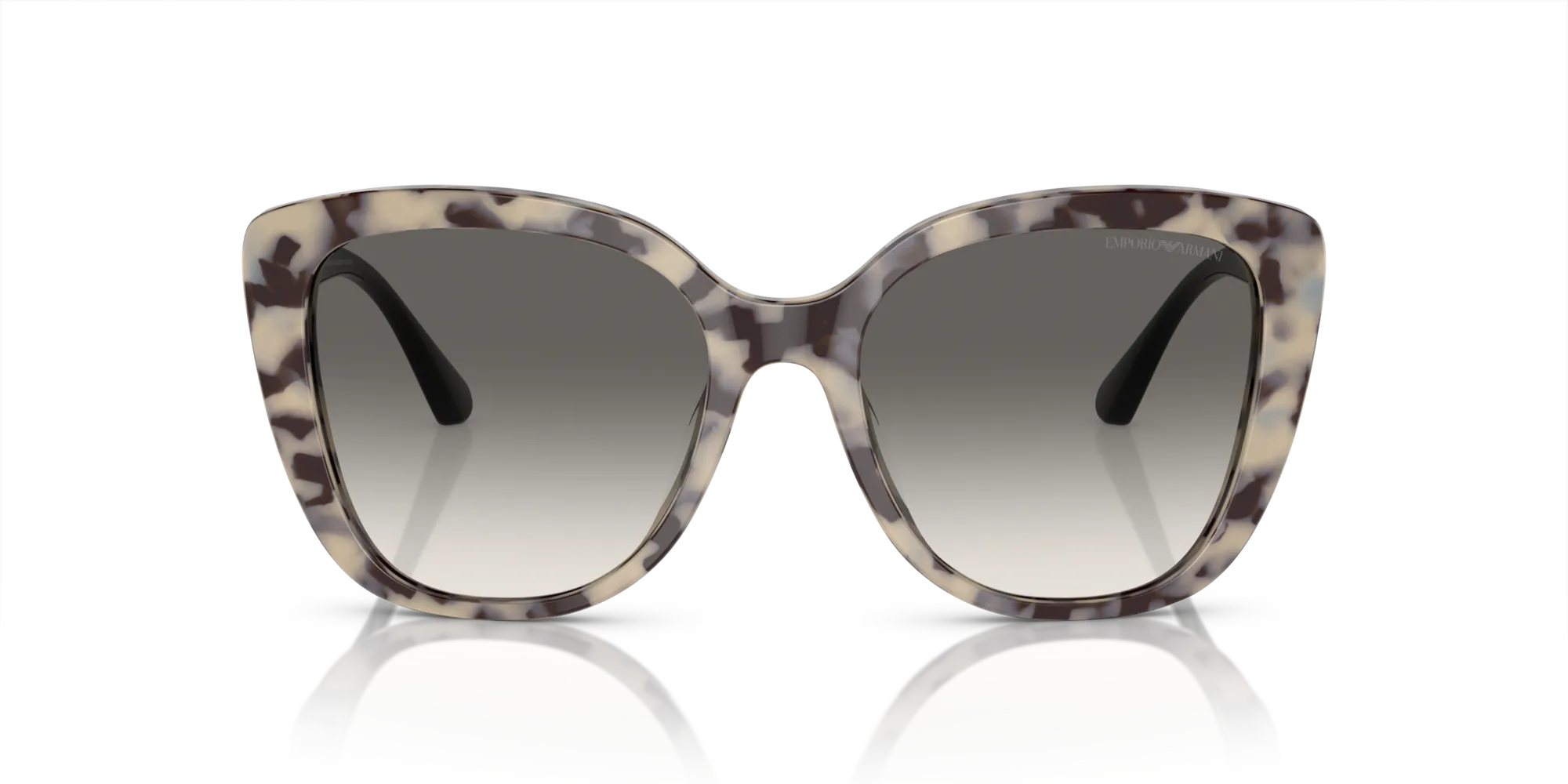 Emporio Armani EA4214U 605811 Occhiali da sole Acetato Marrone Grigio Farfalla Normale Sfumato - immagine 3
