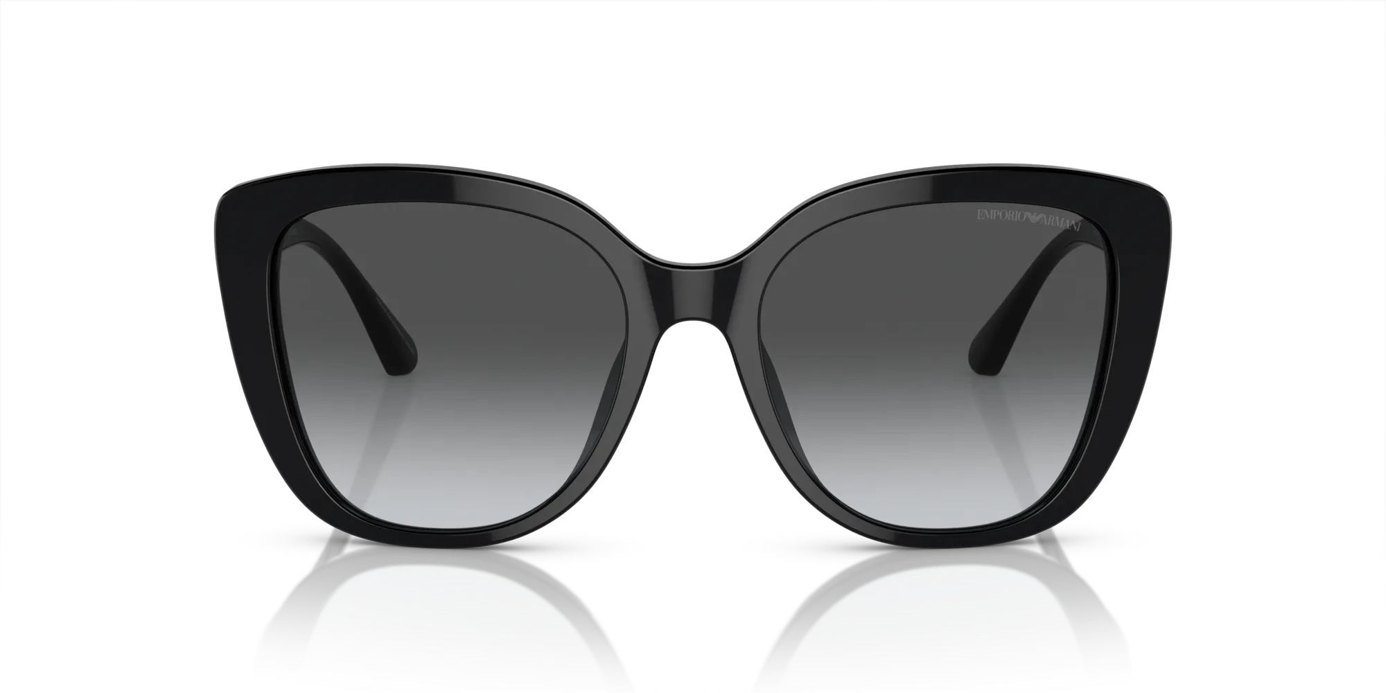 Emporio Armani EA4214U 50178G Occhiali da sole Acetato Nero Grigio Farfalla Polarizzata Sfumato - immagine 3