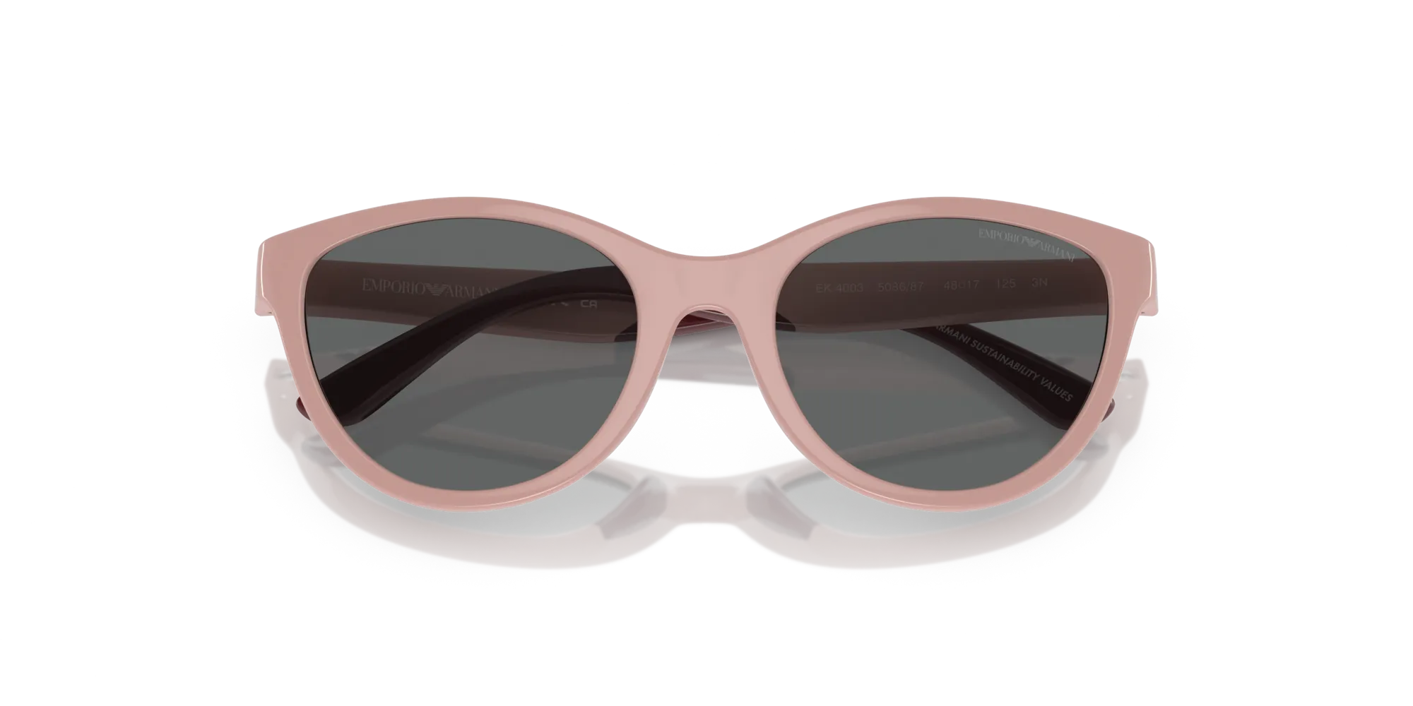 Emporio Armani EK4003 508687 Occhiali da sole Iniettato Rosa Grigio Cat Eye Normale - immagine 2