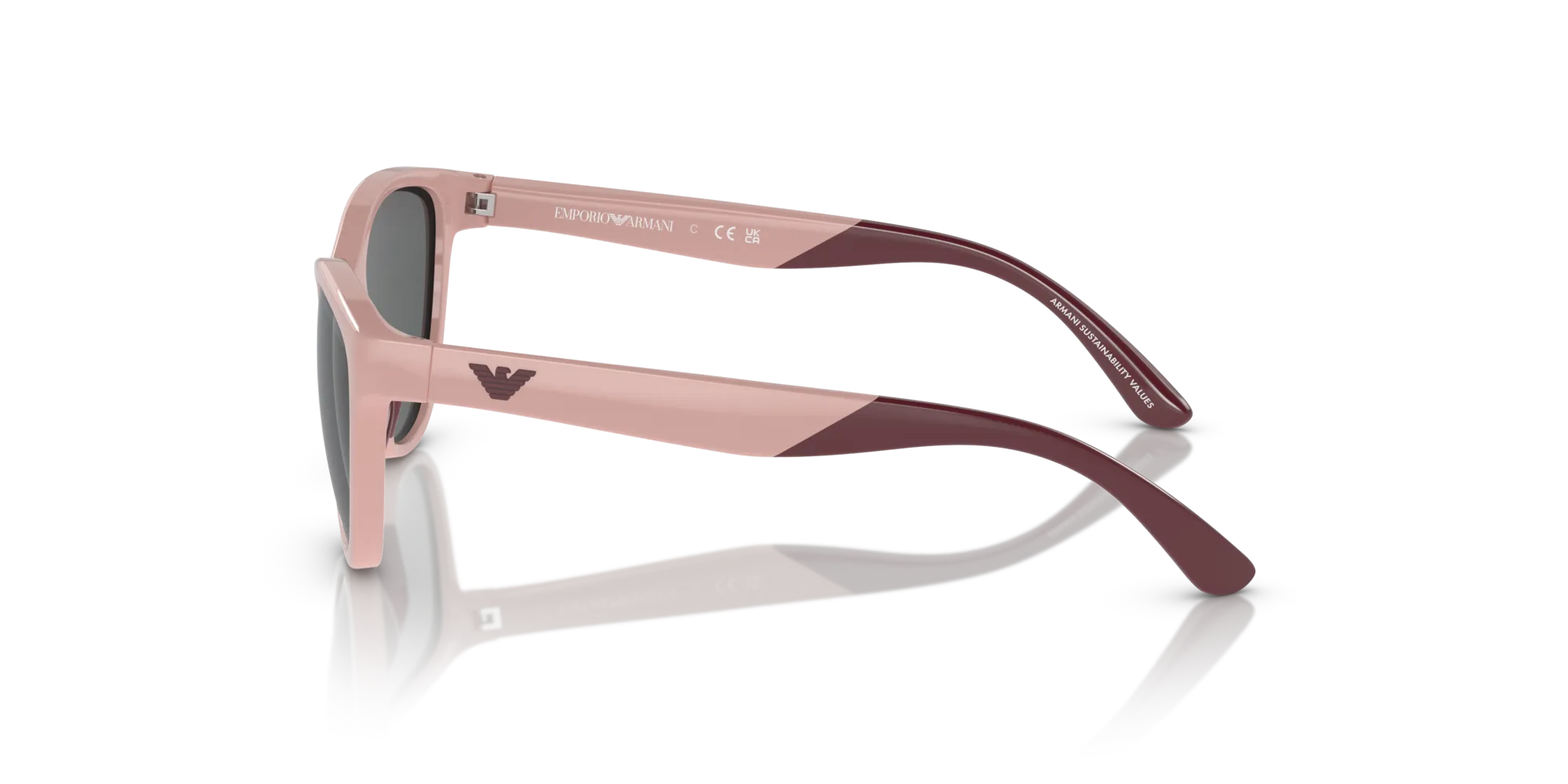 Emporio Armani EK4003 508687 Occhiali da sole Iniettato Rosa Grigio Cat Eye Normale - immagine 4