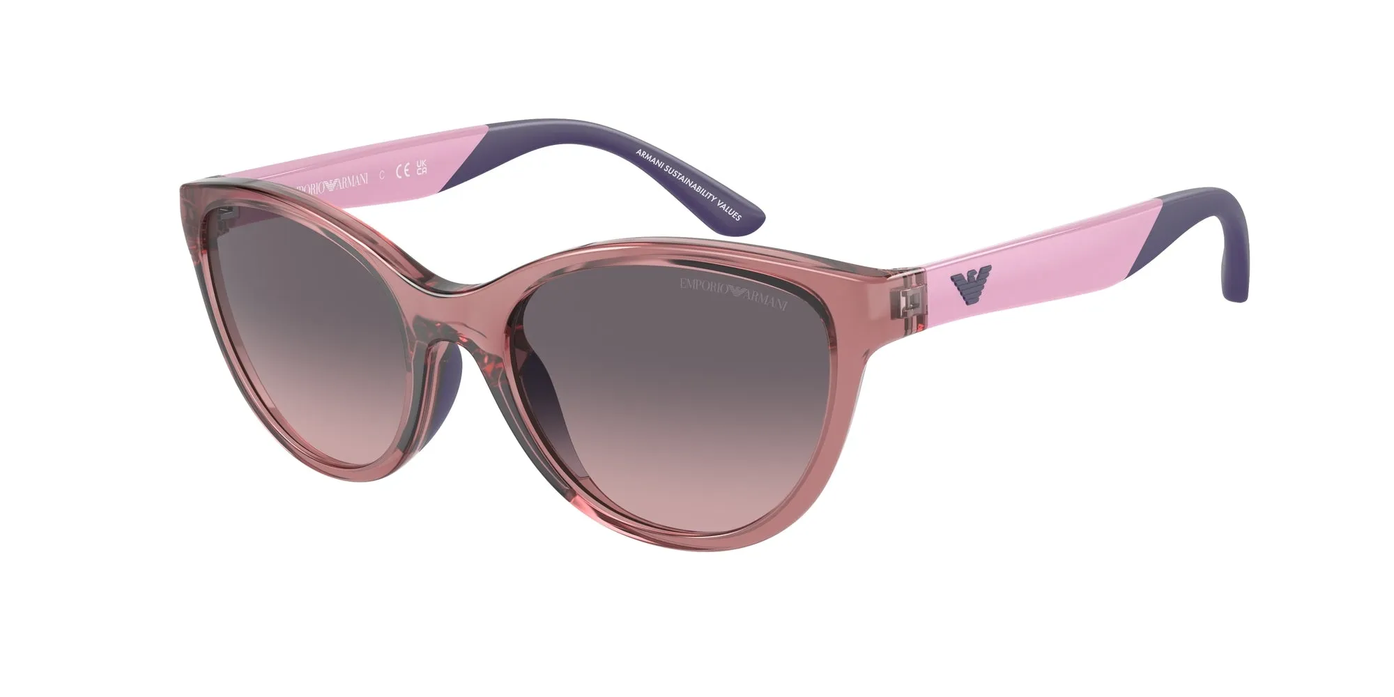 Emporio Armani EK4003 537646 Occhiali da sole Iniettato Viola Rosa Cat Eye Normale Sfumato - immagine 1
