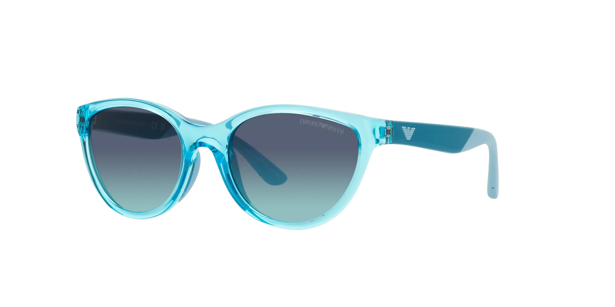 Emporio Armani EK4003 53584S Occhiali da sole Iniettato Blu Blu Cat Eye Normale Sfumato - immagine 3