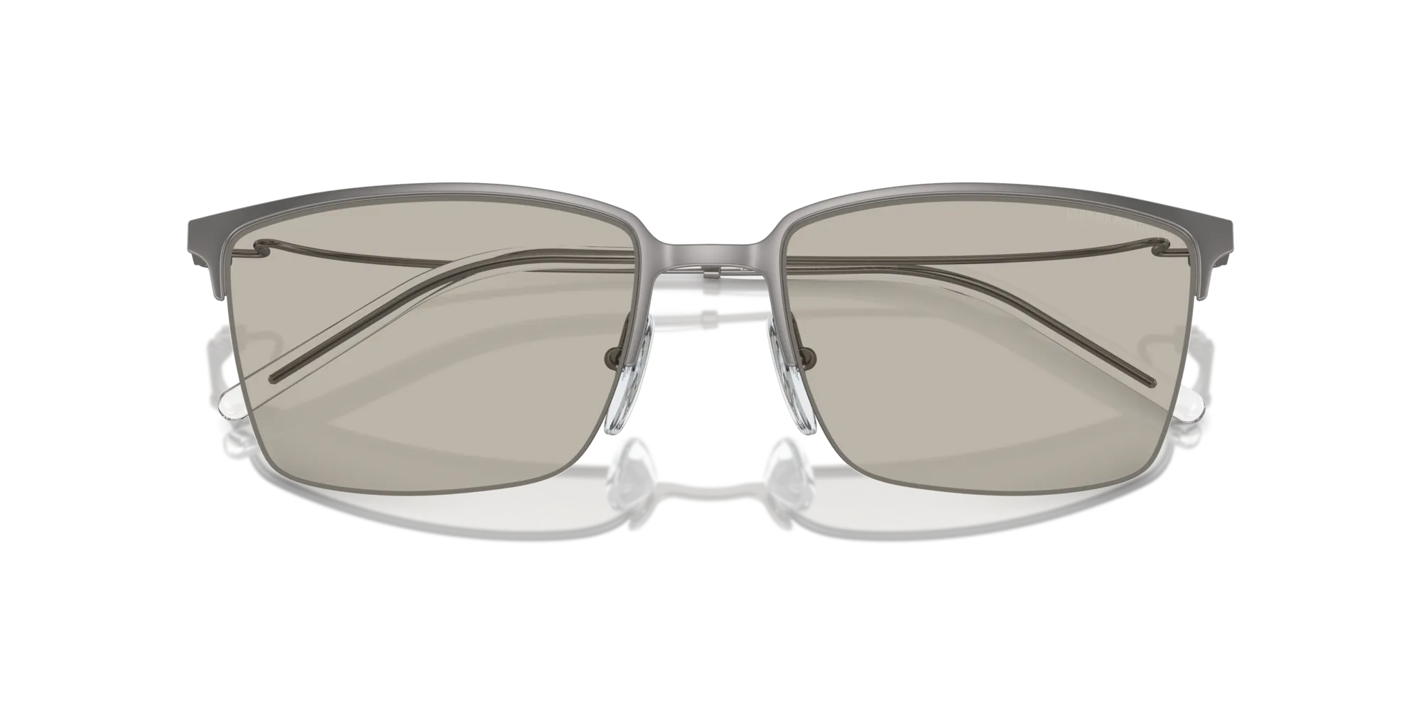 Emporio Armani EA2155 3003/3 Occhiali da sole Metallo Grigio Marrone Squadrata Normale - immagine 2