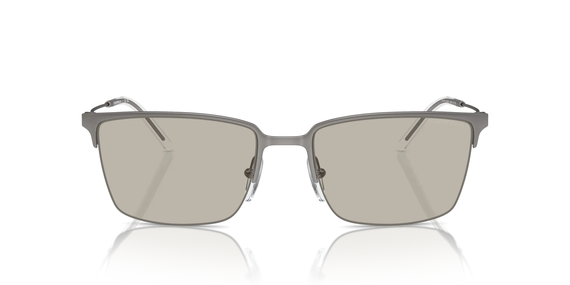 Emporio Armani EA2155 3003/3 Occhiali da sole Metallo Grigio Marrone Squadrata Normale - immagine 3