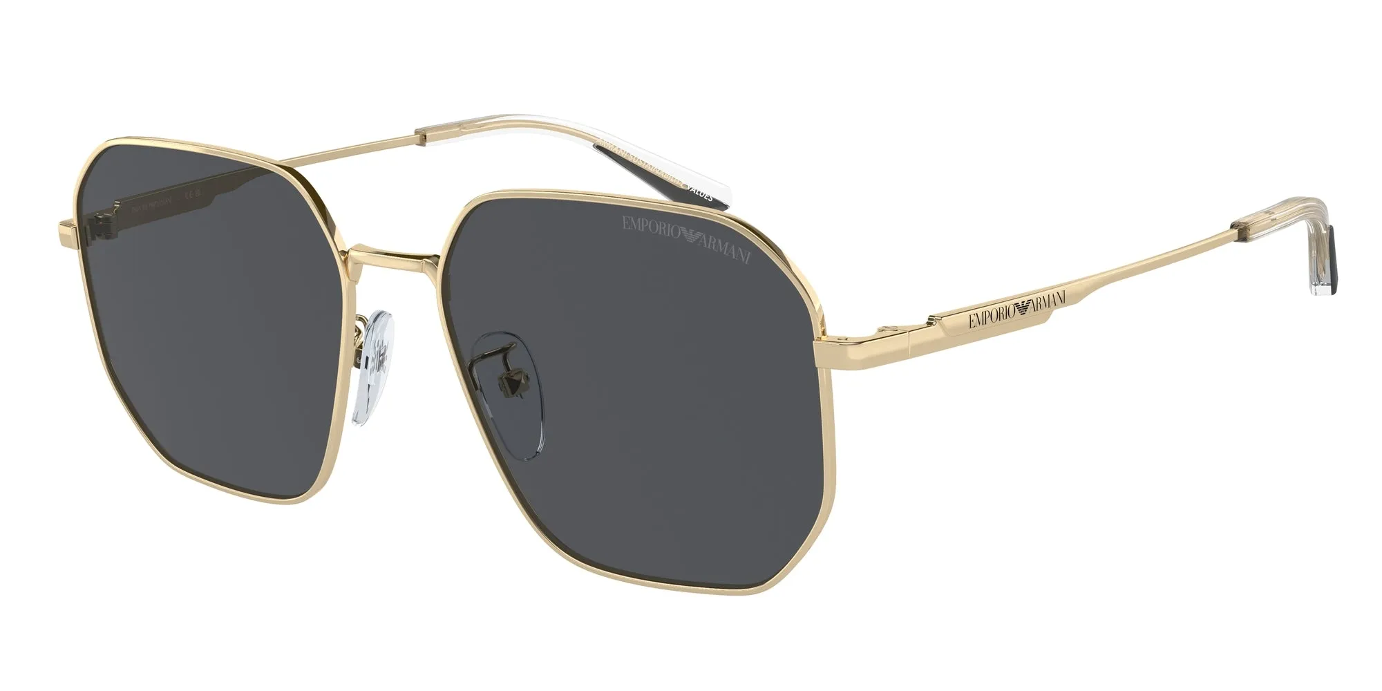 Emporio Armani EA2154D 301387 Occhiali da sole Metallo Oro Grigio Pilot Normale - immagine 1