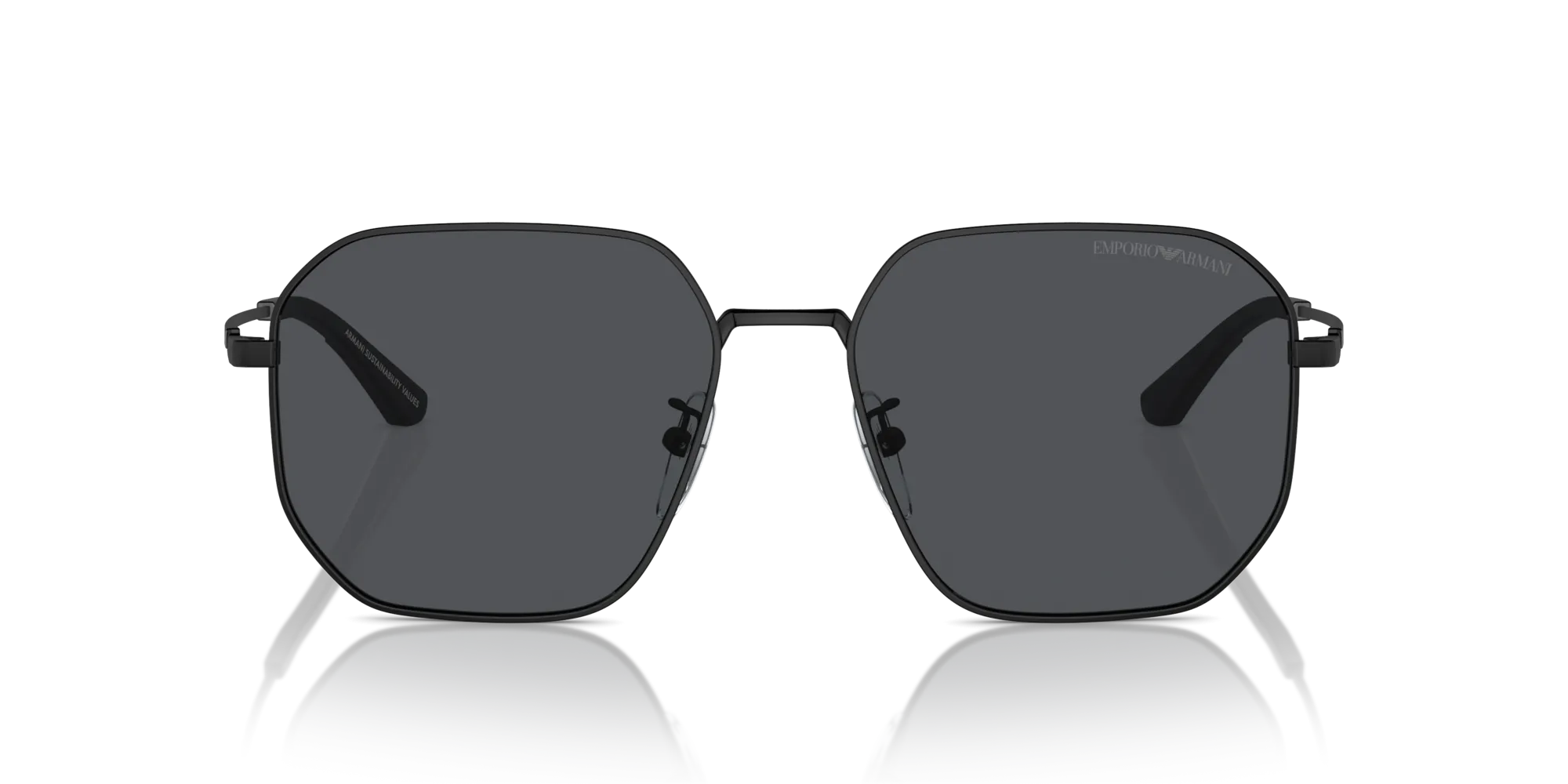 Emporio Armani EA2154D 300187 Occhiali da sole Metallo Nero Grigio Pilot Normale - immagine 3