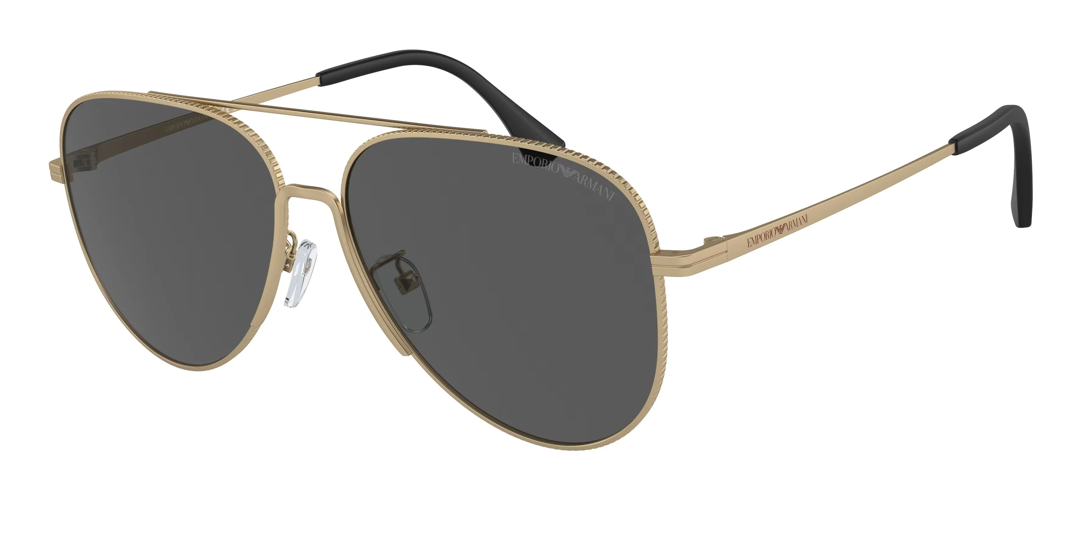 Emporio Armani EA2149D 337187 Occhiali da sole Metallo Oro Grigio Pilot Normale - immagine 1