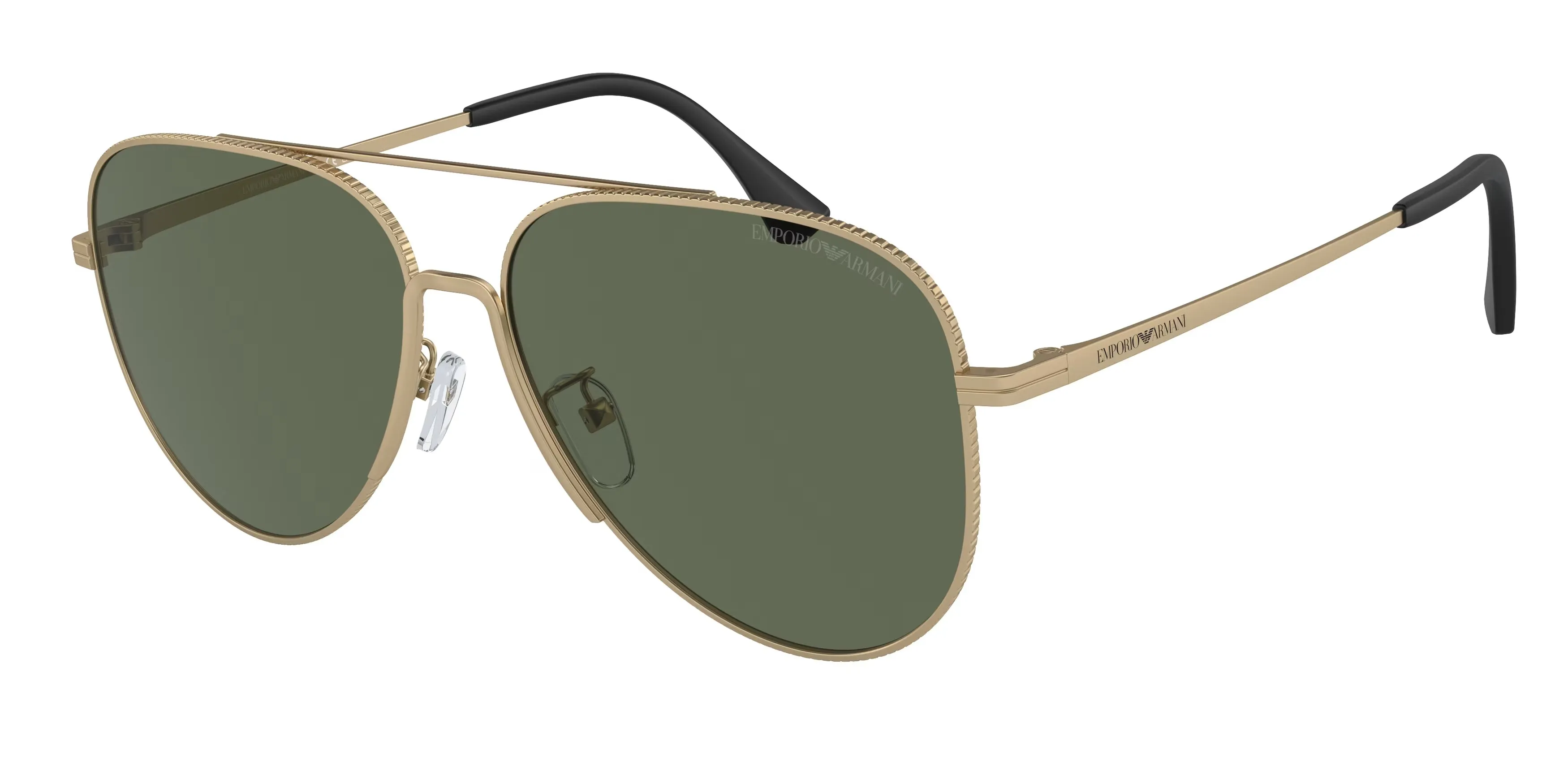 Emporio Armani EA2149D 300271 Occhiali da sole Metallo Oro Verde Pilot Normale - immagine 1