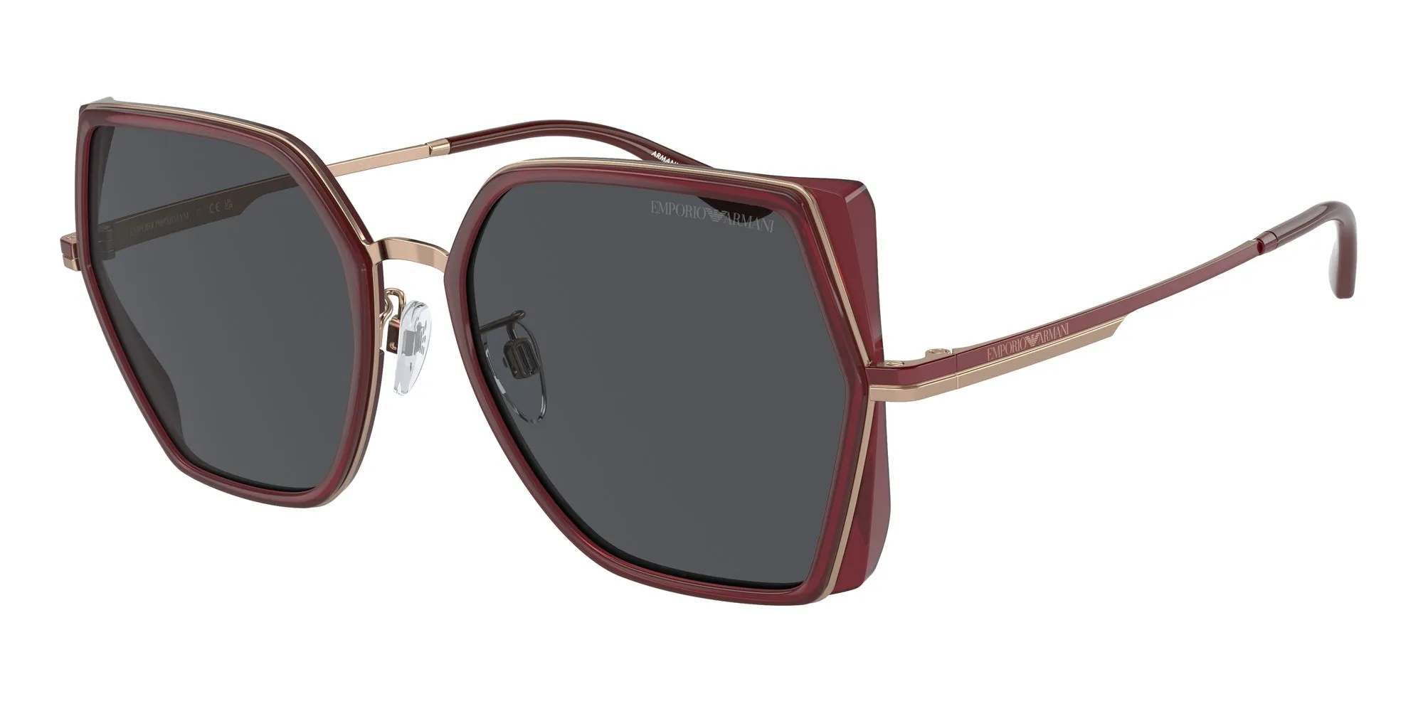 Emporio Armani EA2142D 333487 Occhiali da sole Metallo Rosso Grigio Squadrata Normale - immagine 1