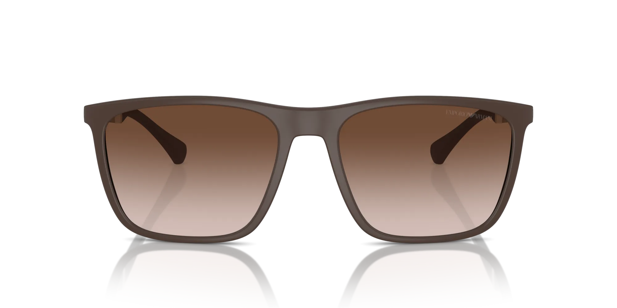 Emporio Armani EA4150 534213 Occhiali da sole Iniettato Marrone Marrone Squadrata Normale Sfumato - immagine 3