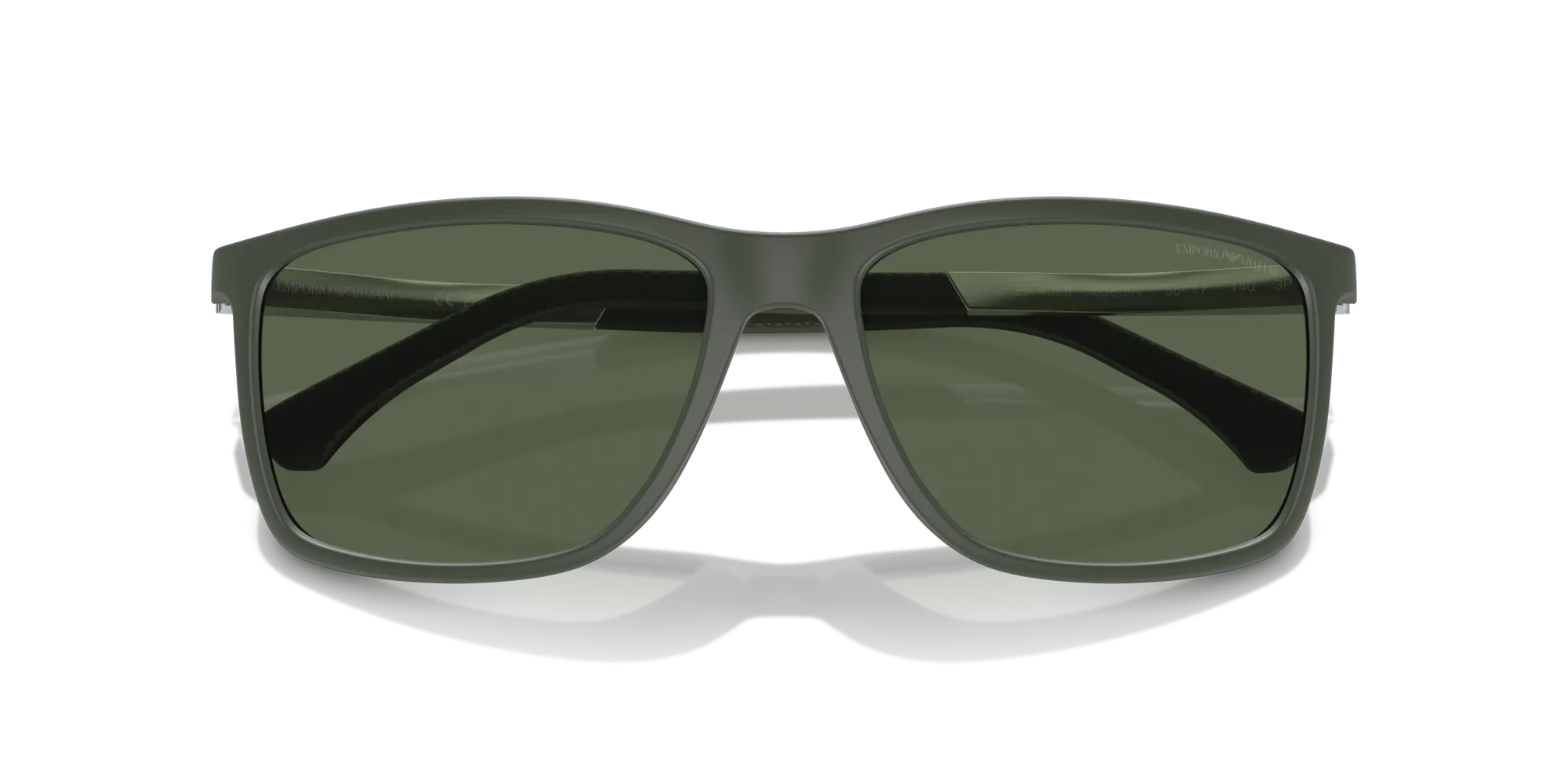 Emporio Armani EA4058 50589A Occhiali da sole Iniettato Verde Verde Squadrata Polarizzata - immagine 2