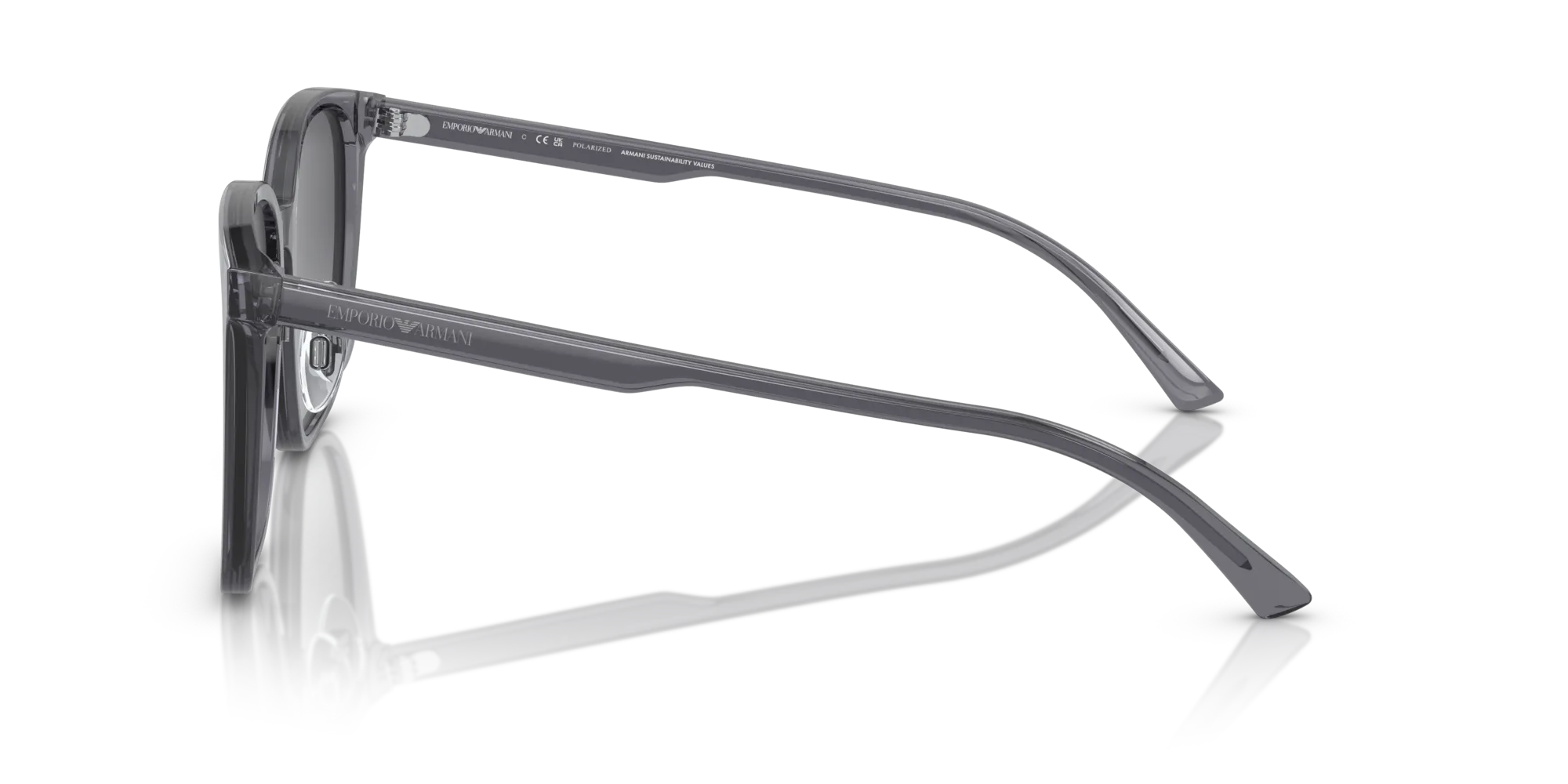 Emporio Armani EA4206D 5029T3 Occhiali da sole Acetato Grigio Grigio Pillow Polarizzata Sfumato - immagine 4