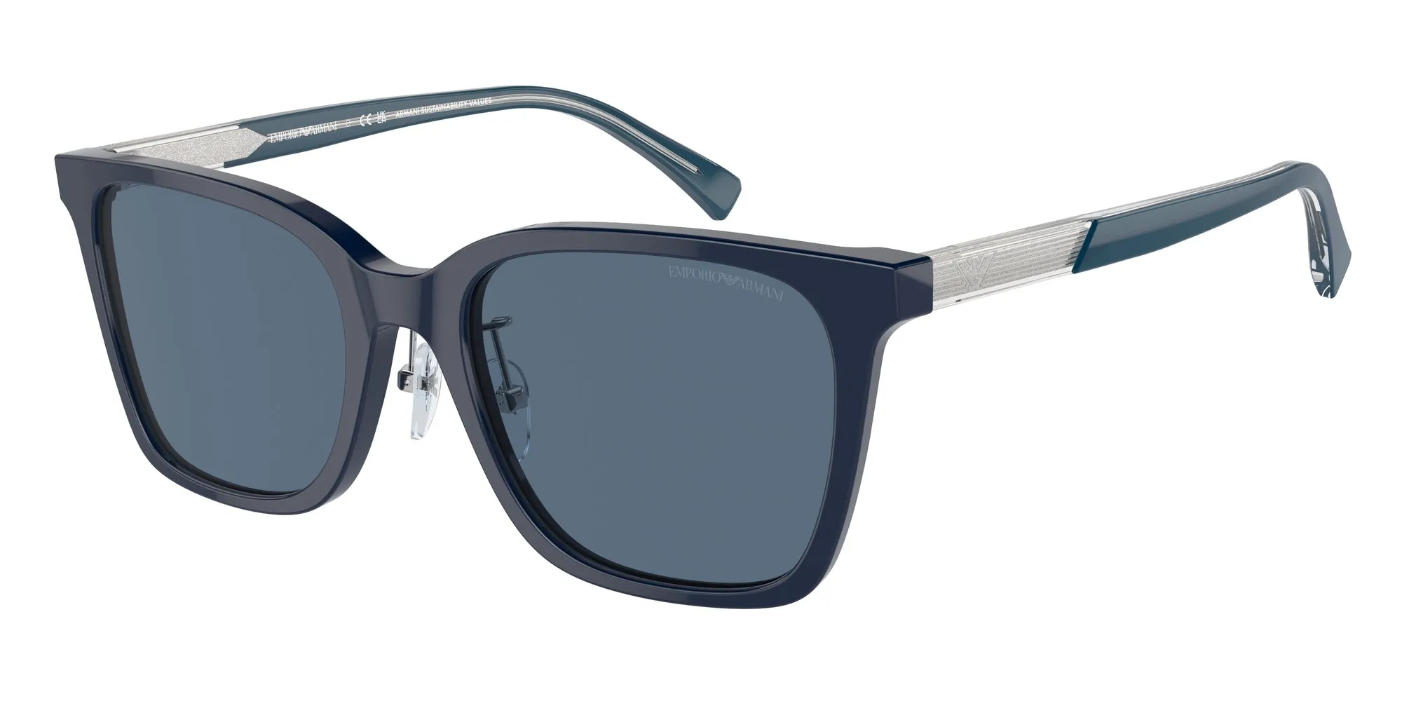 Emporio Armani EA4226D 603980 Occhiali da sole Acetato Blu Blu Squadrata Normale - immagine 1