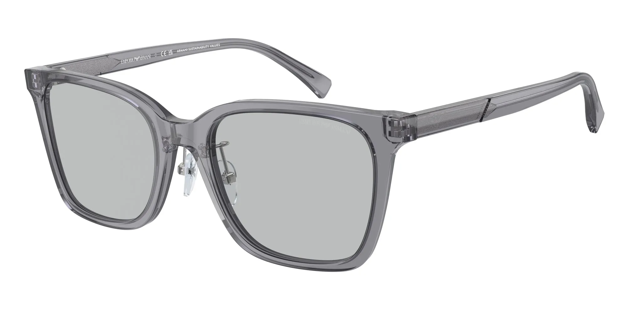 Emporio Armani EA4226D 502987 Occhiali da sole Acetato Grigio Grigio Squadrata Normale - immagine 1