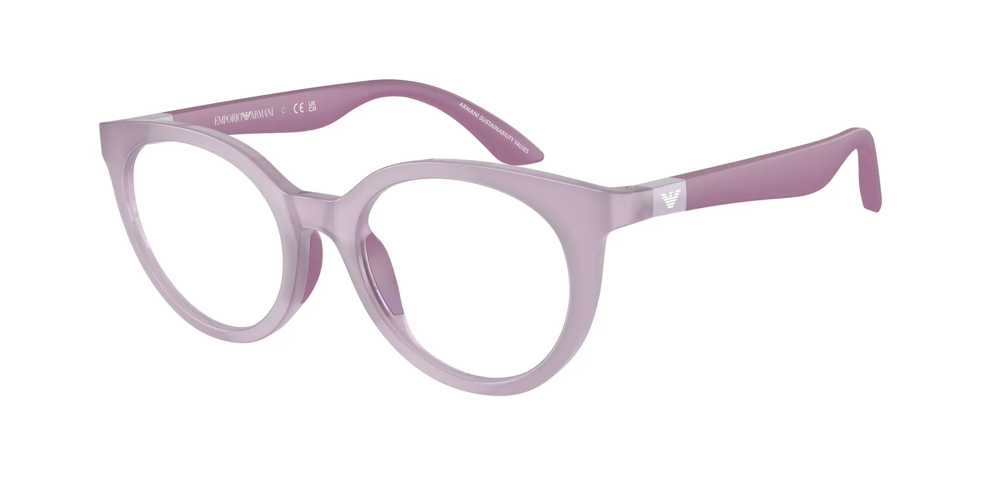 Emporio Armani EK3007 6136 Montature da vista Iniettato Viola Trasparente Pantos Normale - immagine 1