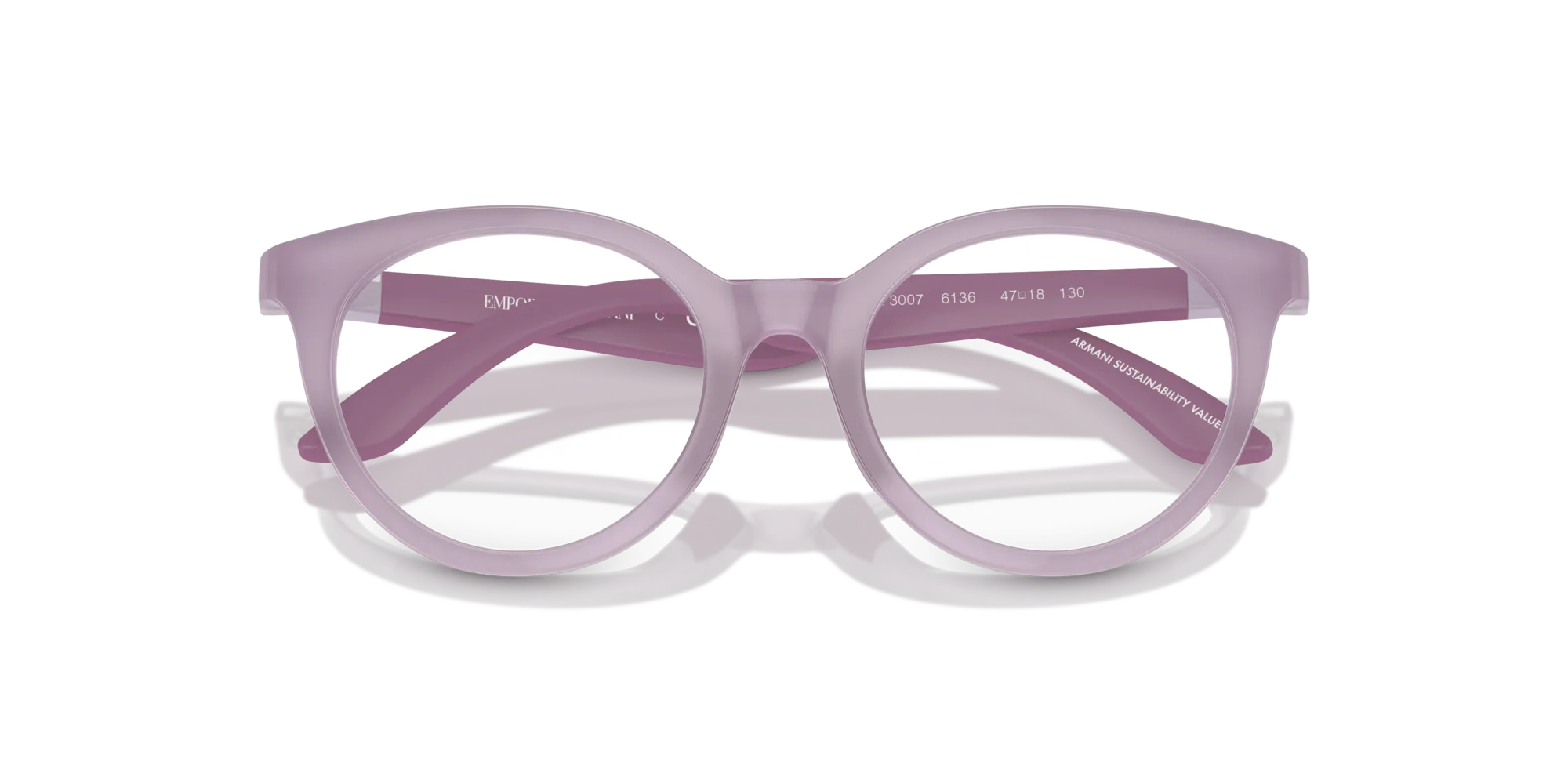 Emporio Armani EK3007 6136 Montature da vista Iniettato Viola Pantos Normale - immagine 2