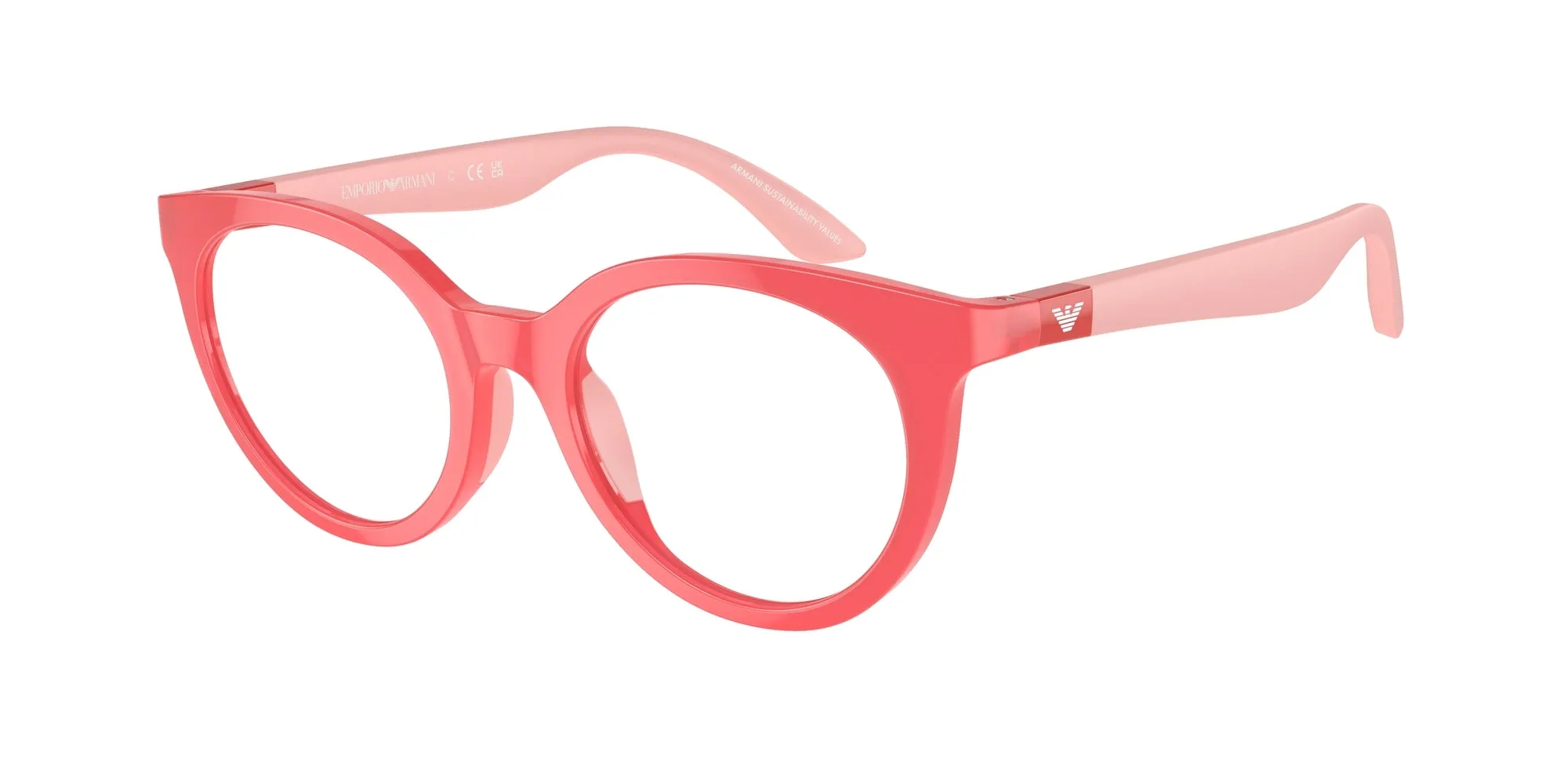 Emporio Armani EK3007 6135 Montature da vista bambino Iniettato Rosso Pantos Normale - immagine 1