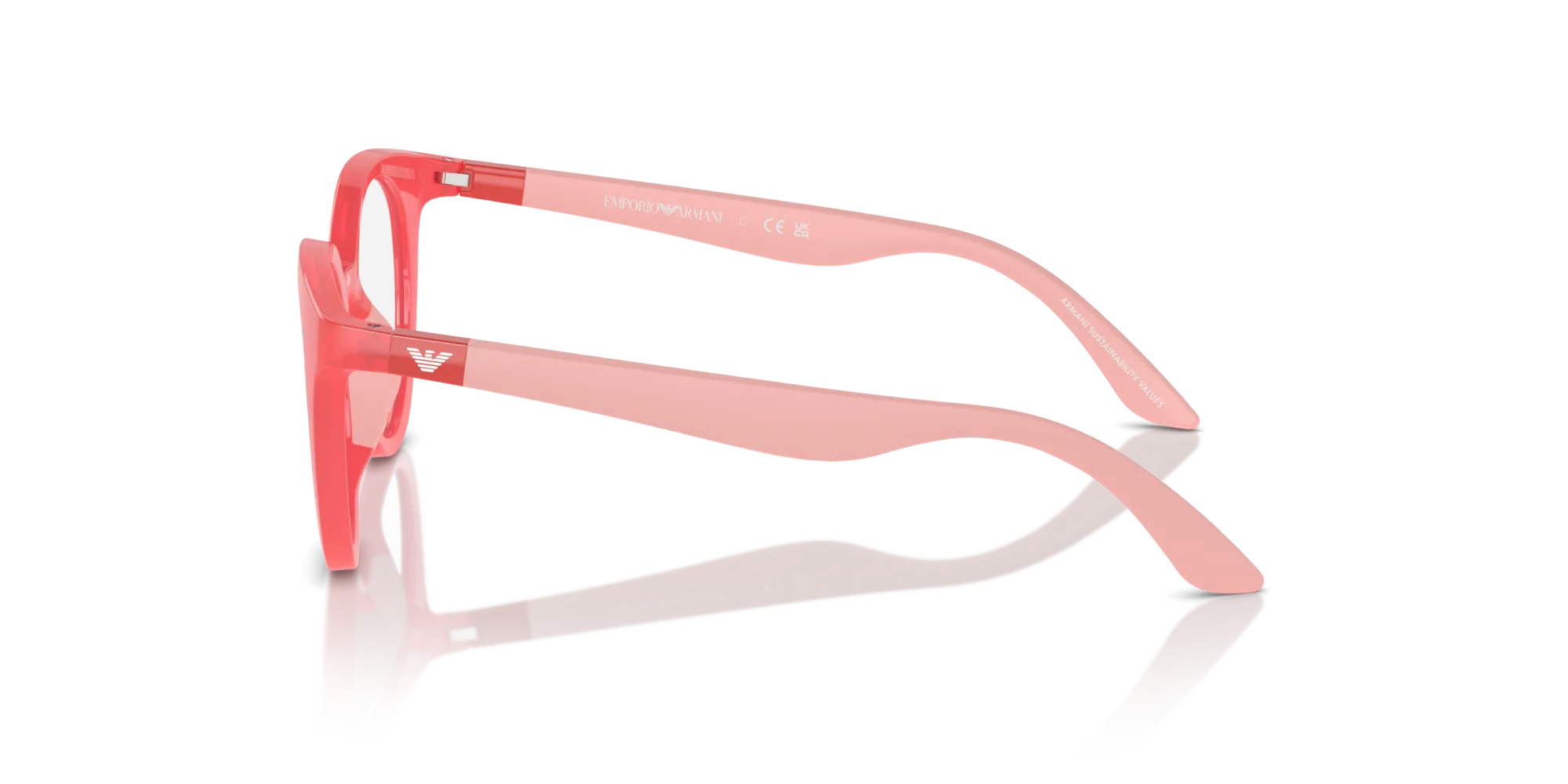 Emporio Armani EK3007 6135 Montature da vista bambino Iniettato Rosso Trasparente Pantos Normale - immagine 4