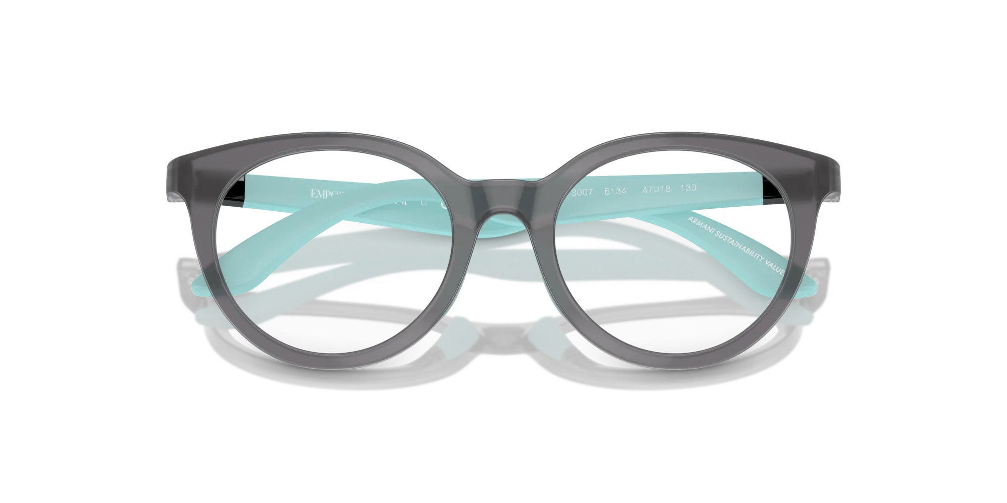 Emporio Armani EK3007 6134 Montature da vista bambino Iniettato Grigio Pantos Normale - immagine 2