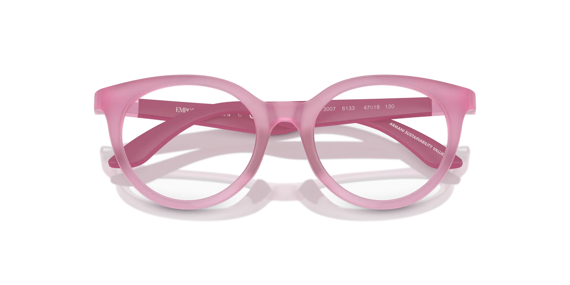 Emporio Armani EK3007 6133 Montature da vista Iniettato Rosa Pantos Normale - immagine 2