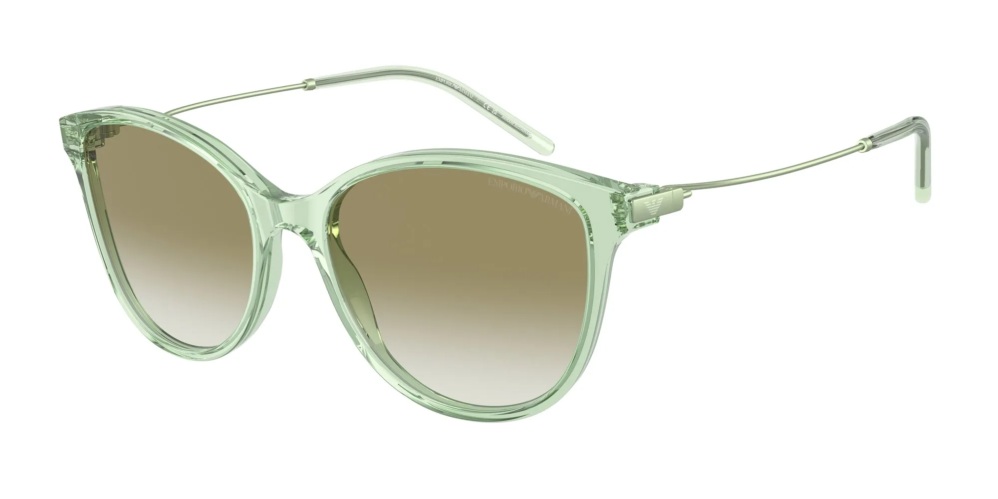 Emporio Armani EA4220 61078E Occhiali da sole Acetato Verde Verde Cat Eye Normale Sfumato - immagine 1