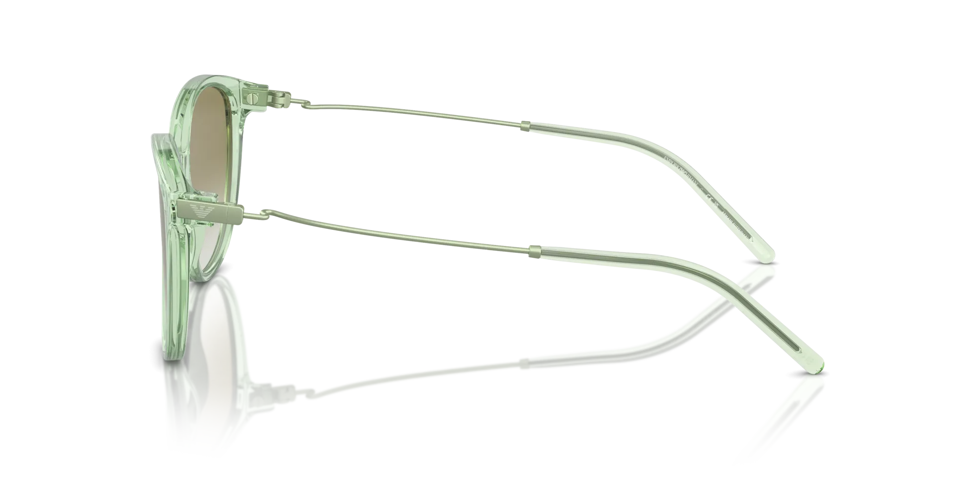 Emporio Armani EA4220 61078E Occhiali da sole Acetato Verde Verde Cat Eye Normale Sfumato - immagine 4