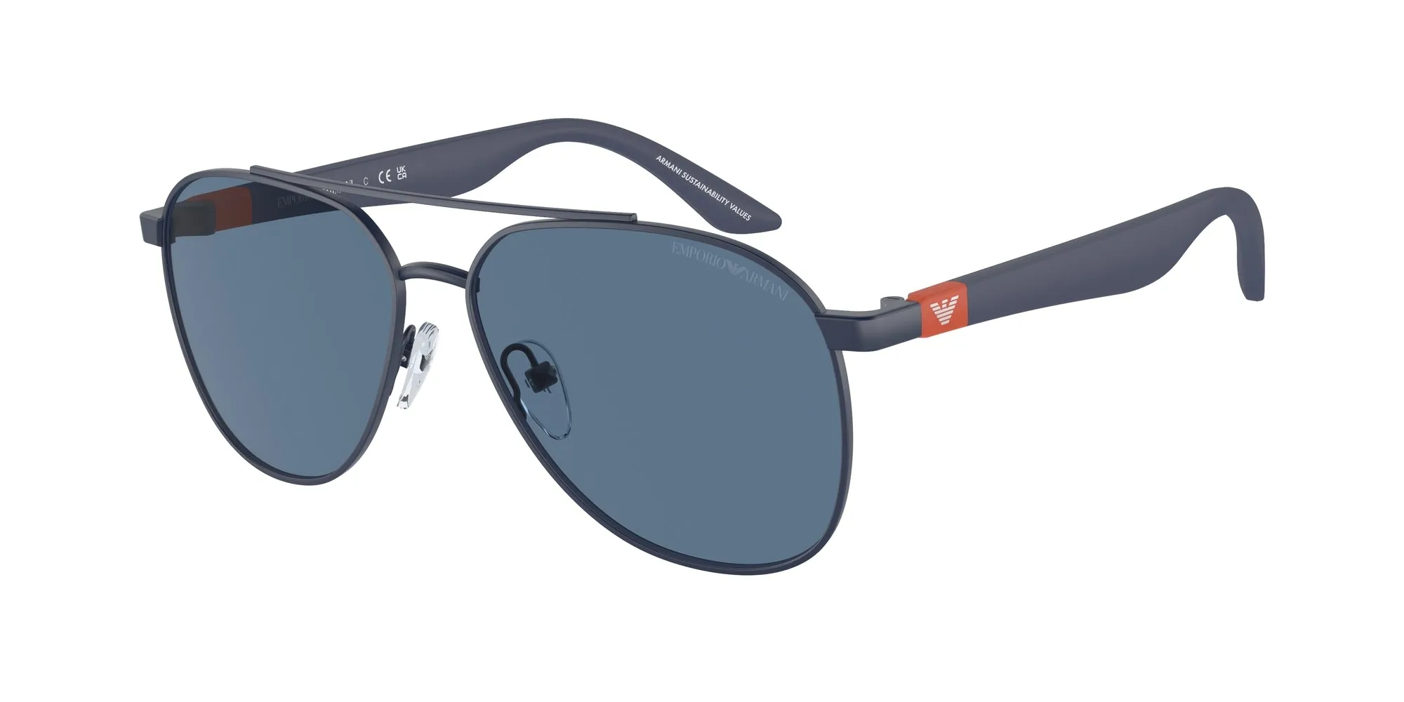 Emporio Armani EK2001 301880 Occhiali da sole bambino Metallo Blu Blu Pilot Normale - immagine 1