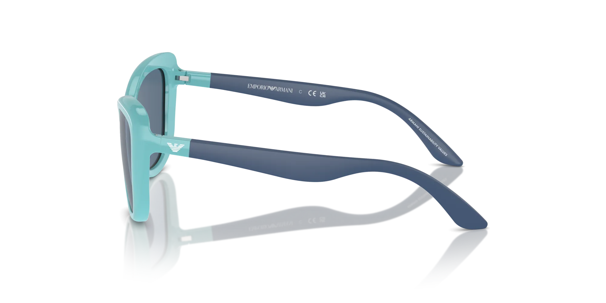 Emporio Armani EK4004 613280 Occhiali da sole Iniettato Blu Blu Farfalla Normale - immagine 4