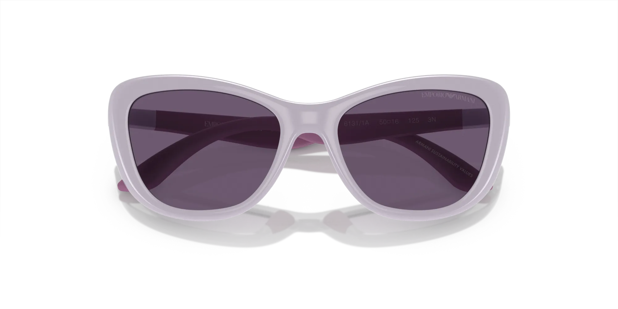 Emporio Armani EK4004 61311A Occhiali da sole Iniettato Viola Viola Farfalla Normale - immagine 2