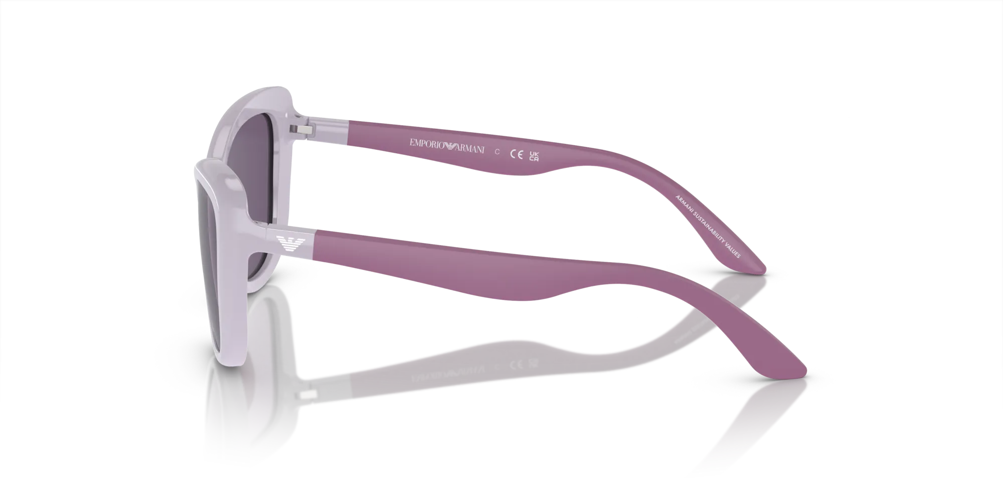Emporio Armani EK4004 61311A Occhiali da sole Iniettato Viola Viola Farfalla Normale - immagine 4