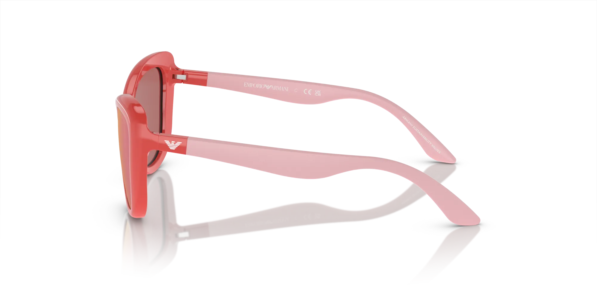Emporio Armani EK4004 5624D0 Occhiali da sole bambino Iniettato Rosa Viola Farfalla Specchiate Specchiato - immagine 4