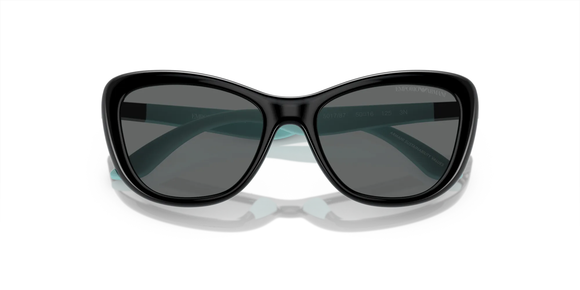 Emporio Armani EK4004 501787 Occhiali da sole Iniettato Nero Grigio Farfalla Normale - immagine 2