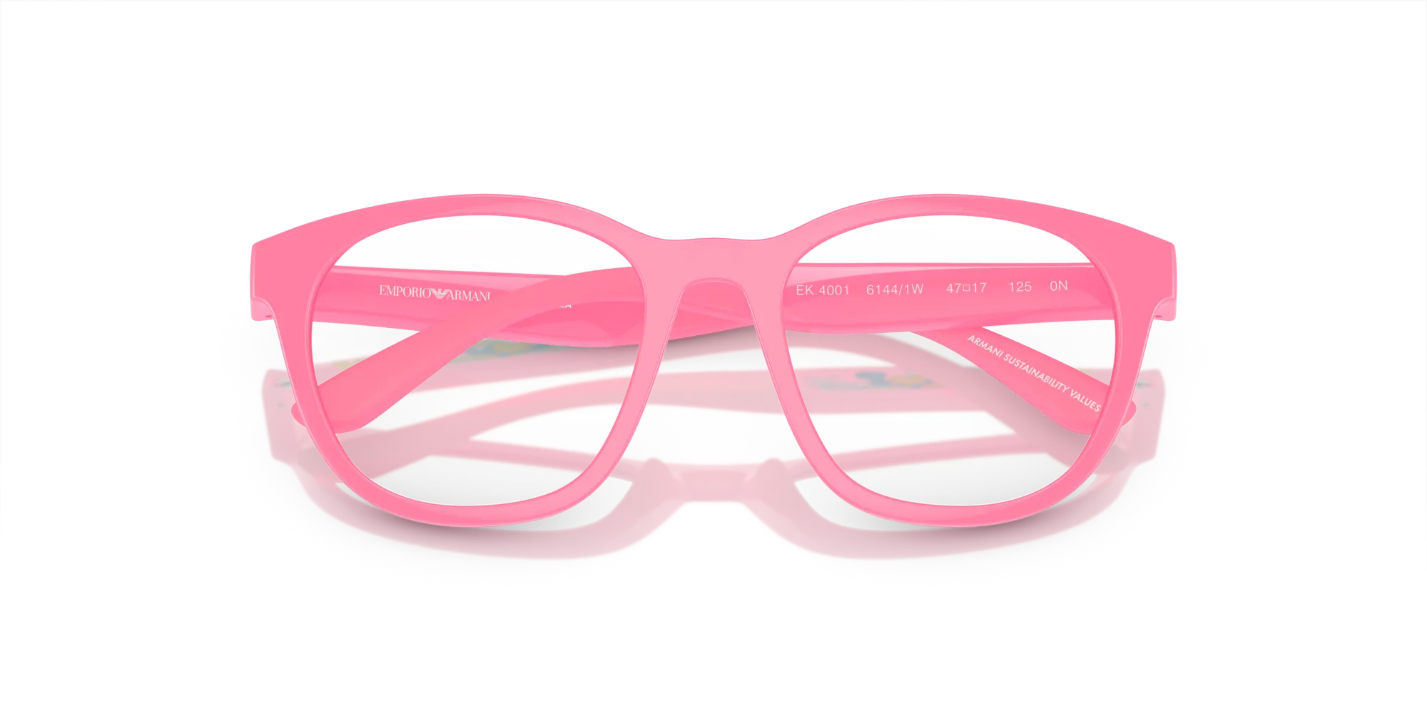Emporio Armani EK4001 61441W Occhiali da sole bambino Iniettato Rosa Trasparente Pantos Normale - immagine 2