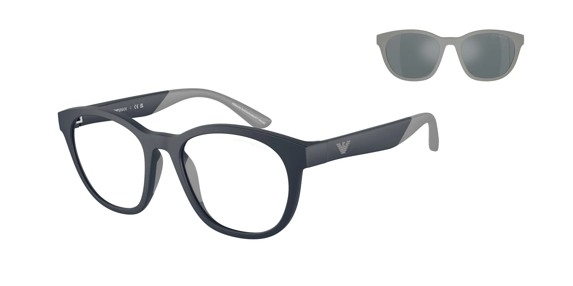 Emporio Armani EK4001 50881W Occhiali da sole bambino Iniettato Blu Trasparente Pantos Normale - immagine 1