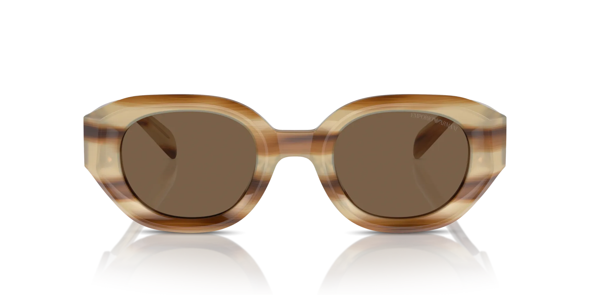 Emporio Armani EA4230U 615073 Occhiali da sole Acetato Marrone Marrone Geometrica Normale - immagine 3
