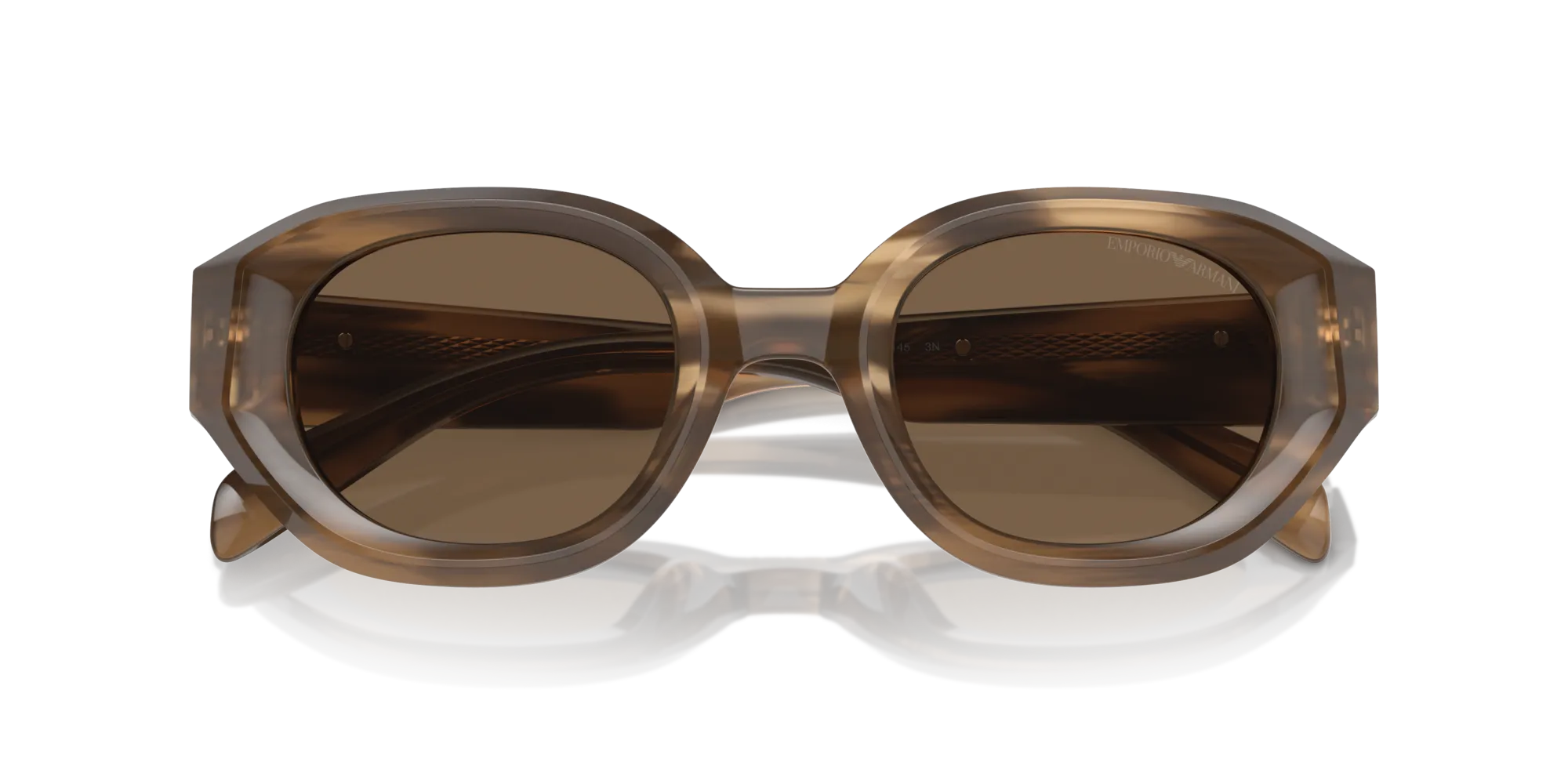 Emporio Armani EA4230U 614973 Occhiali da sole Acetato Marrone Marrone Geometrica Normale - immagine 2
