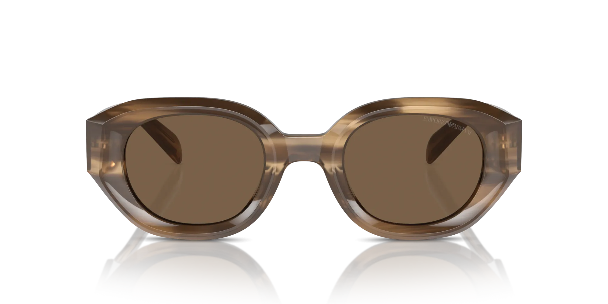 Emporio Armani EA4230U 614973 Occhiali da sole Acetato Marrone Marrone Geometrica Normale - immagine 3
