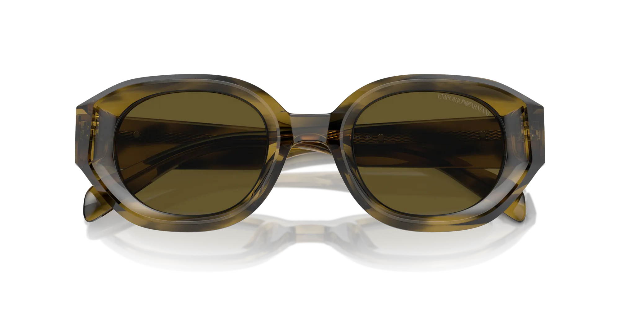 Emporio Armani EA4230U 614873 Occhiali da sole Acetato Verde Marrone Geometrica Normale - immagine 2